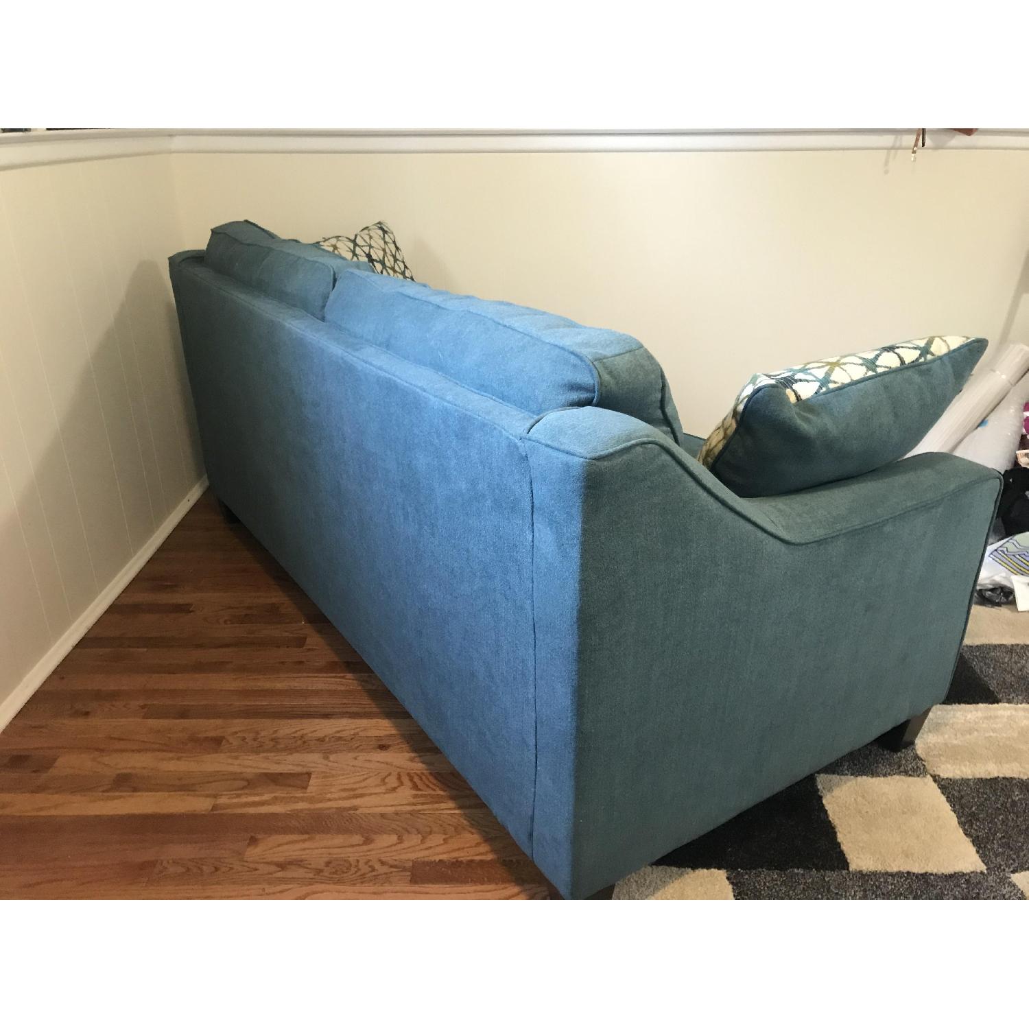 Ashley's Shayla Queen Sleeper Sofa in Teal - image-3
