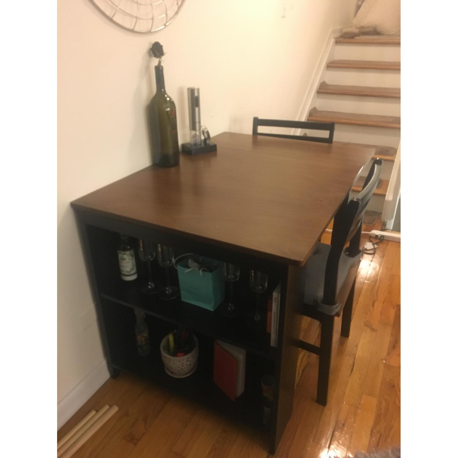 Drop-Leaf Dining Table w/ 2 Chairs - image-0