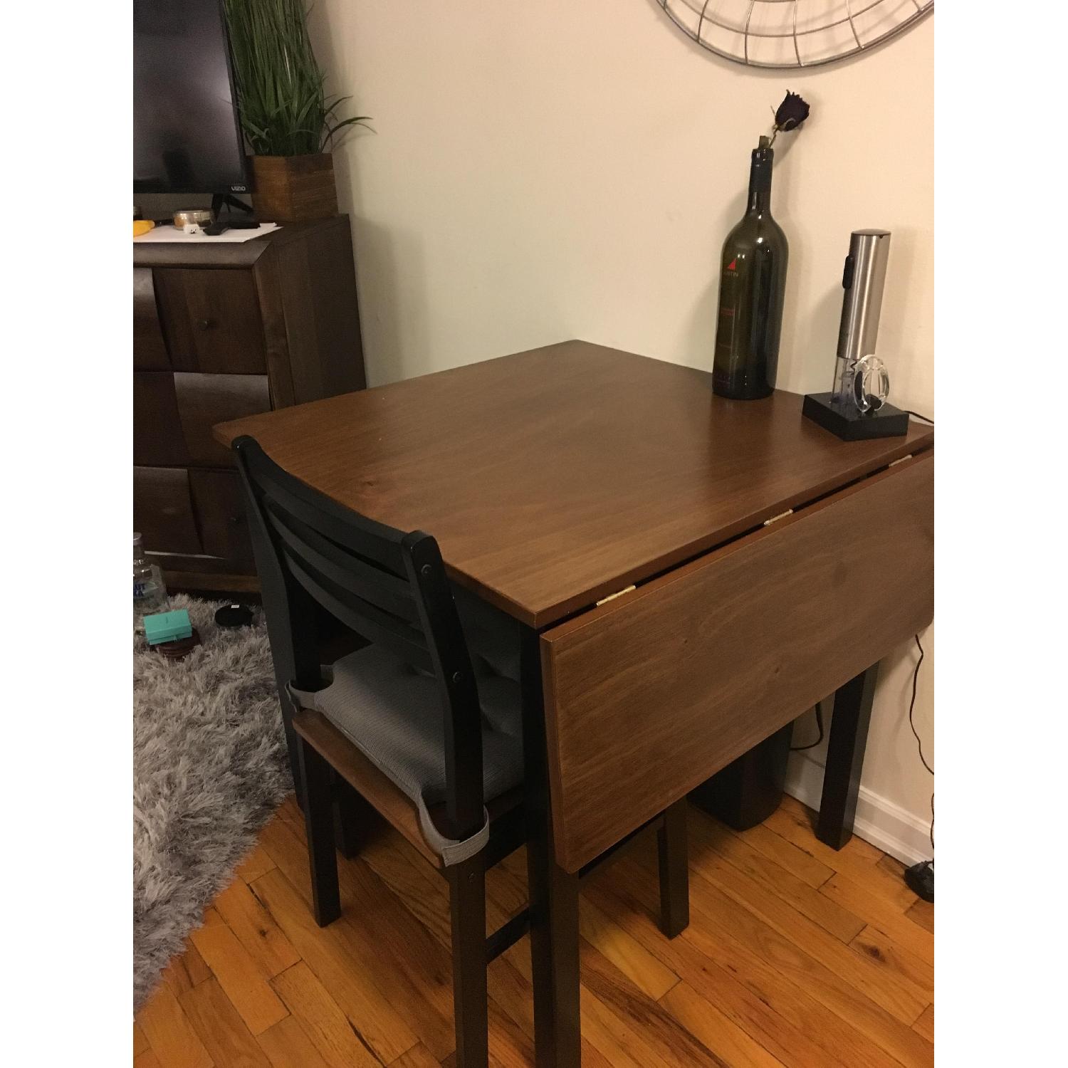 Drop-Leaf Dining Table w/ 2 Chairs - image-3