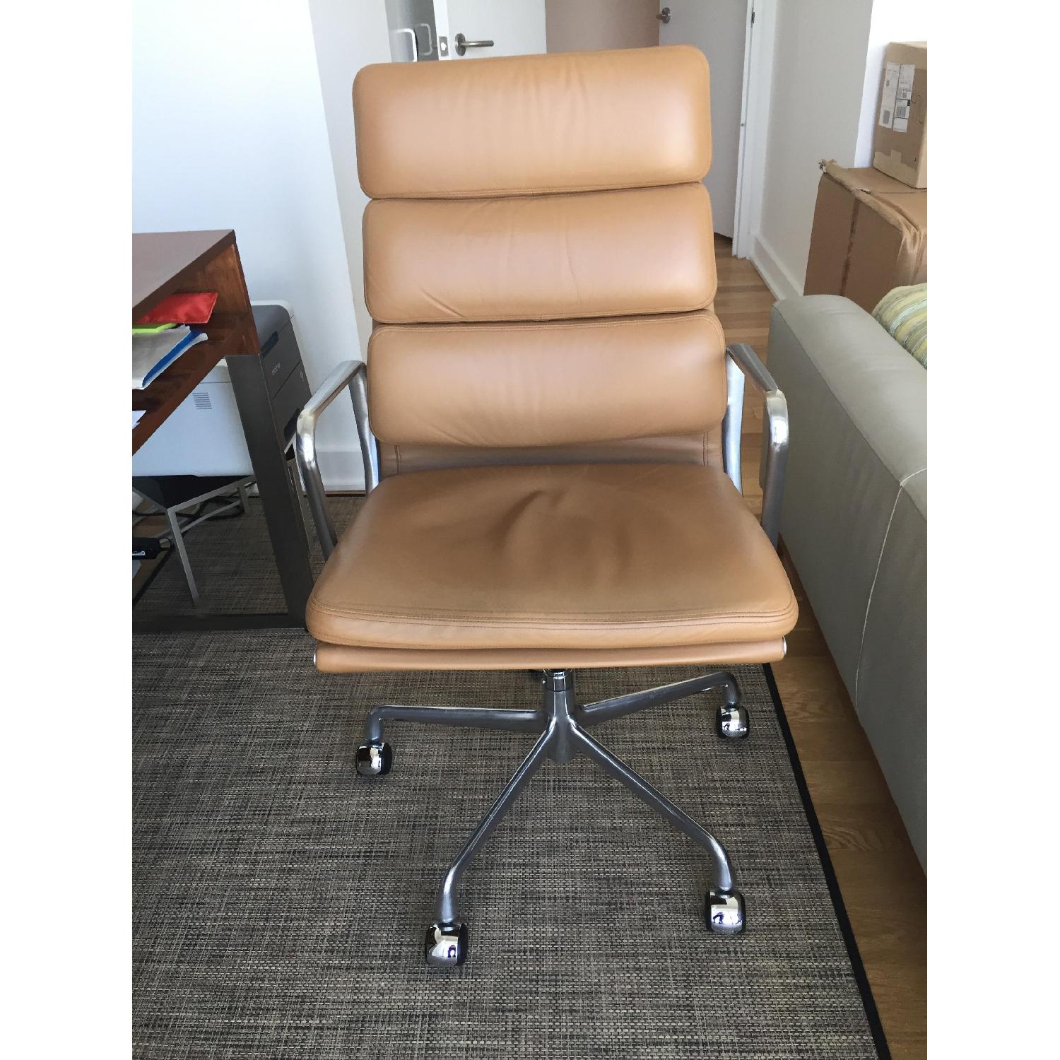 Eames Executive Office Chair in Camel Leather - image-1