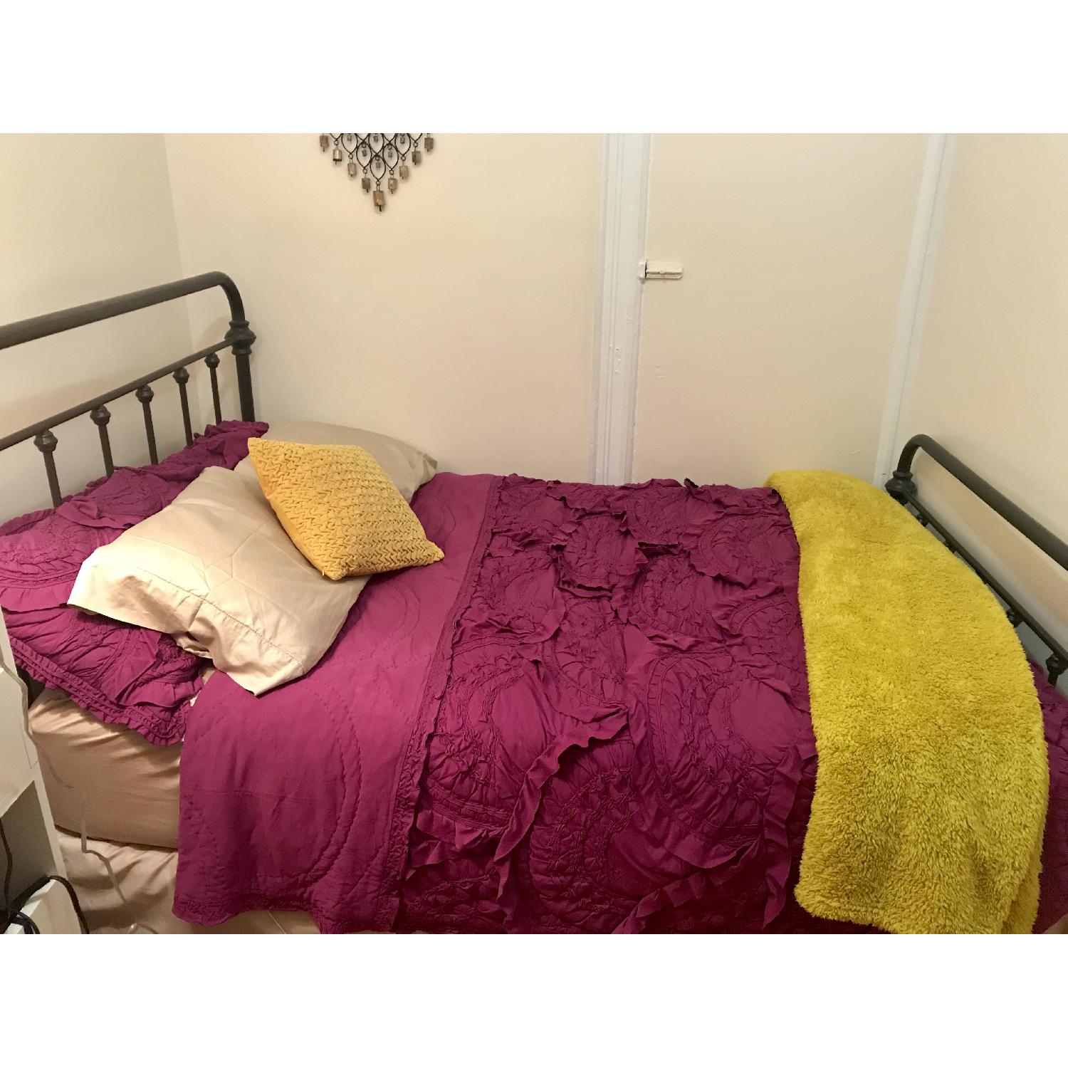 InspireQ Giselle Antique Full-Size Iron Bed Frame - image-3