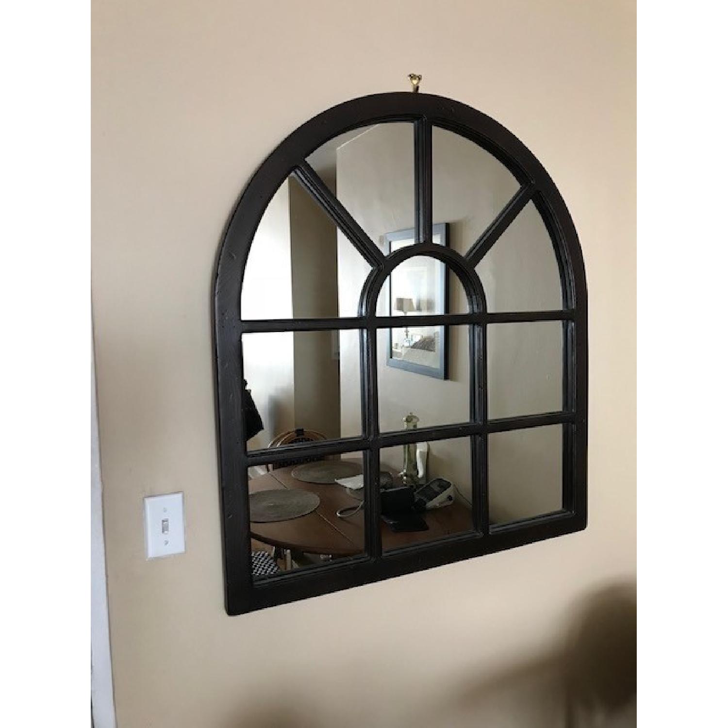 Pottery Barn Windowpane Wood Wall Mirror - image-1