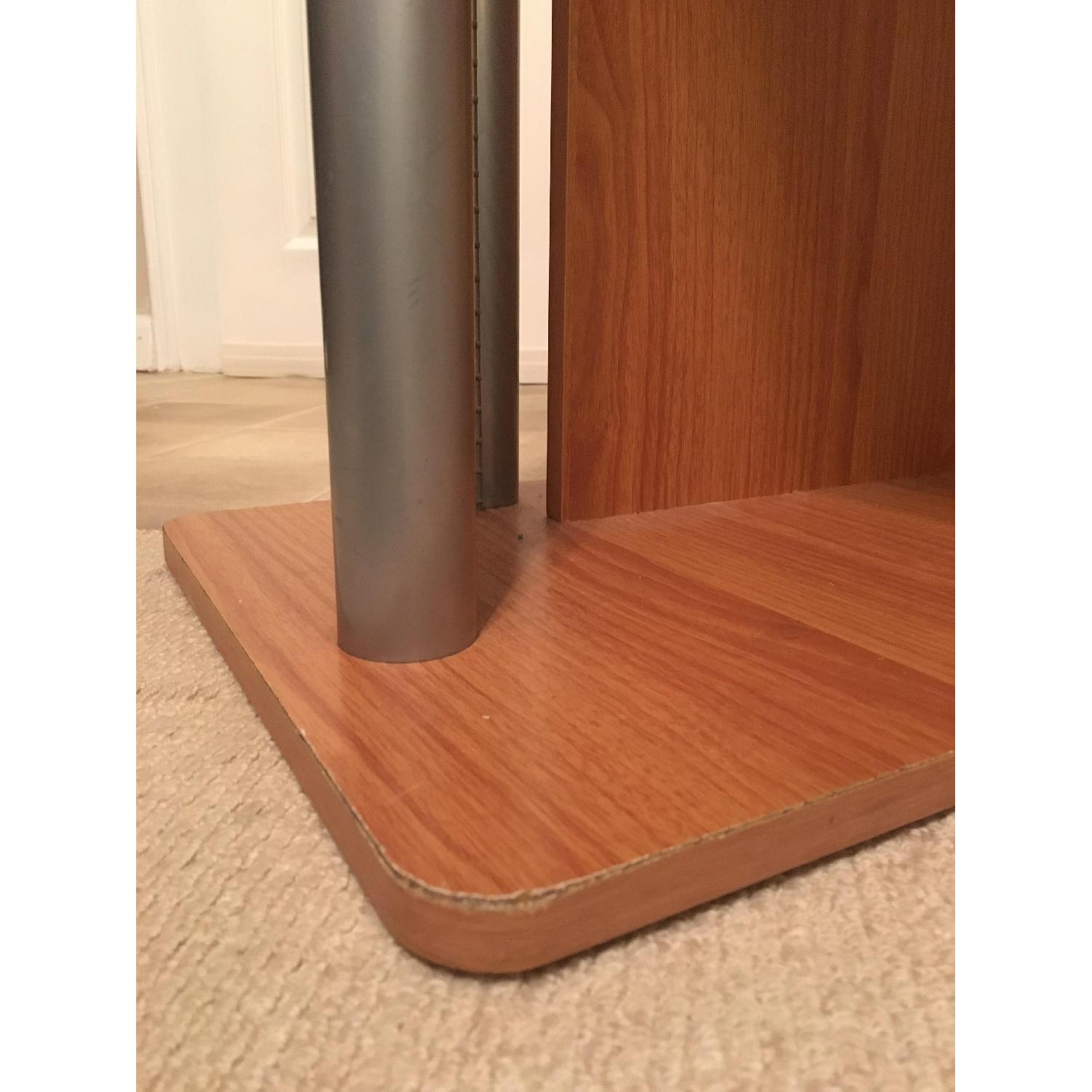 Z-Line Computer Desk w/ Wood & Glass Shelves - image-5