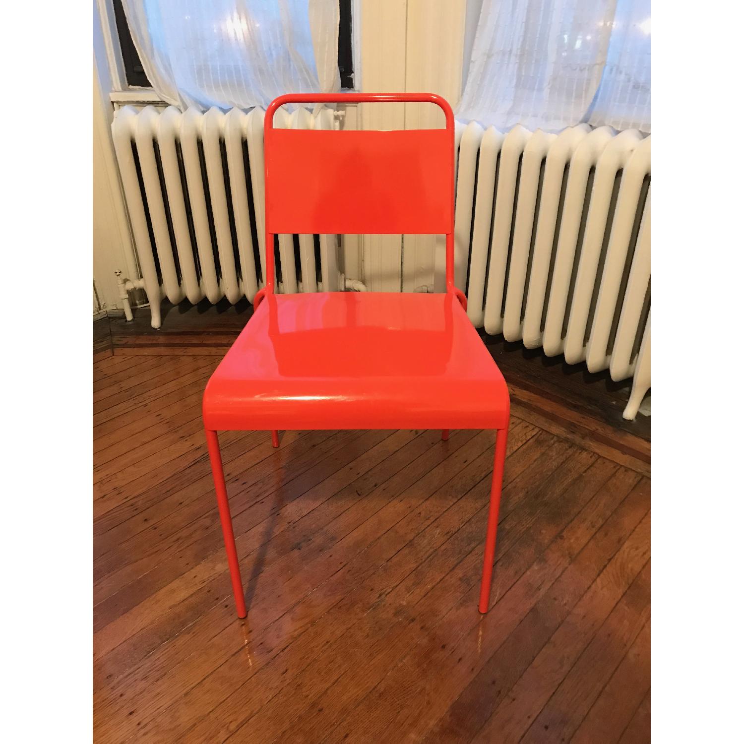 CB2 Lucinda Stacking Orange Dining Chair - image-2