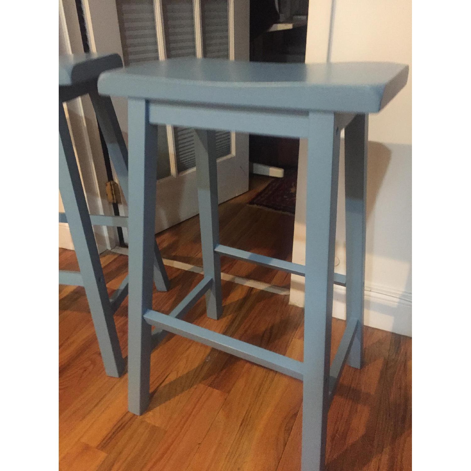 Light Blue Saddle Stool - image-3