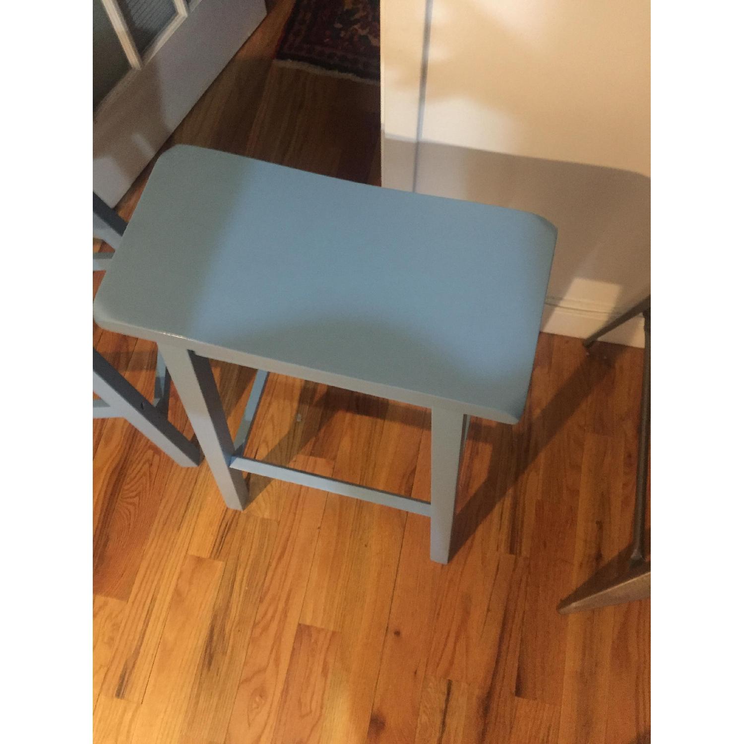 Light Blue Saddle Stool - image-4