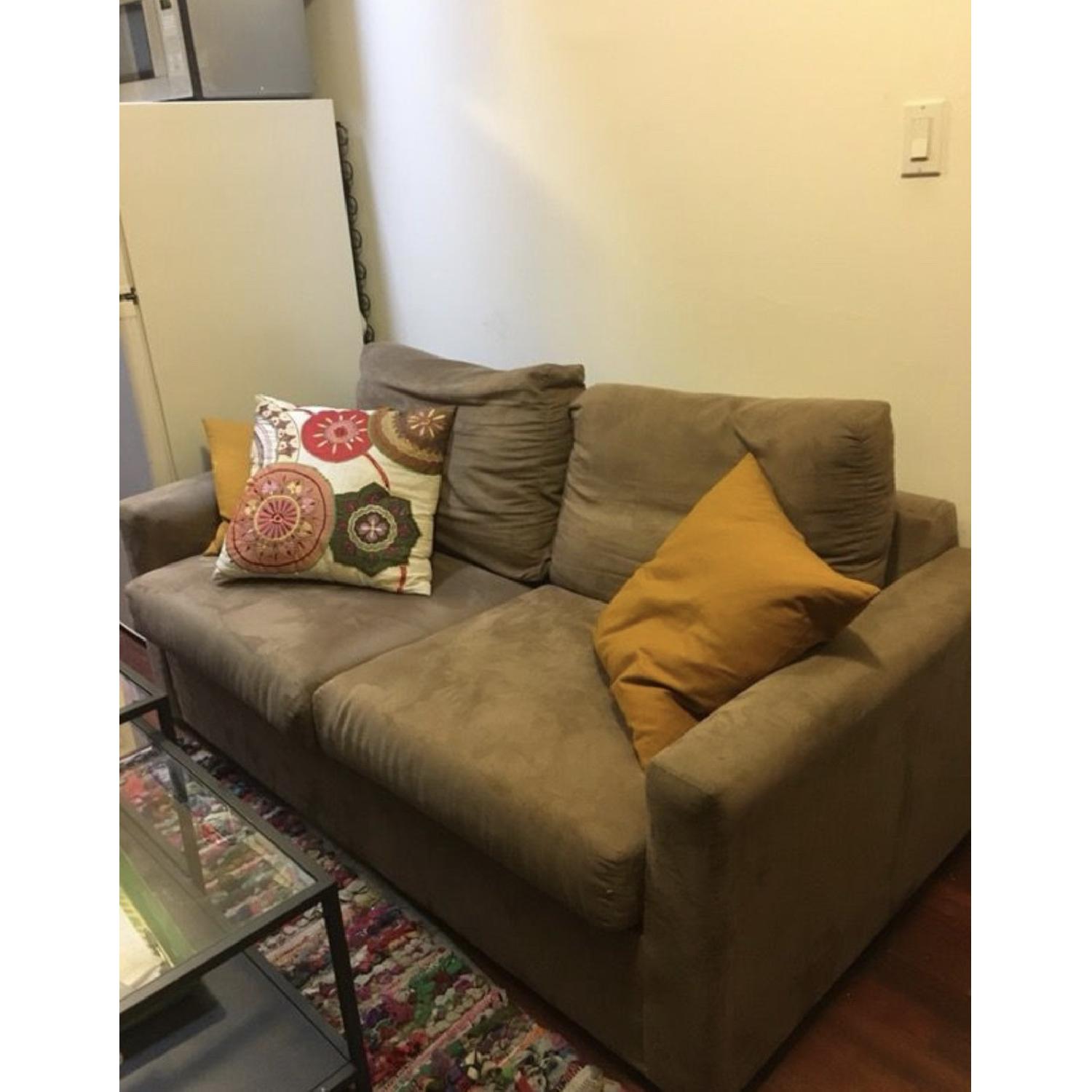 Bob's Beige Sleeper Loveseat - image-2