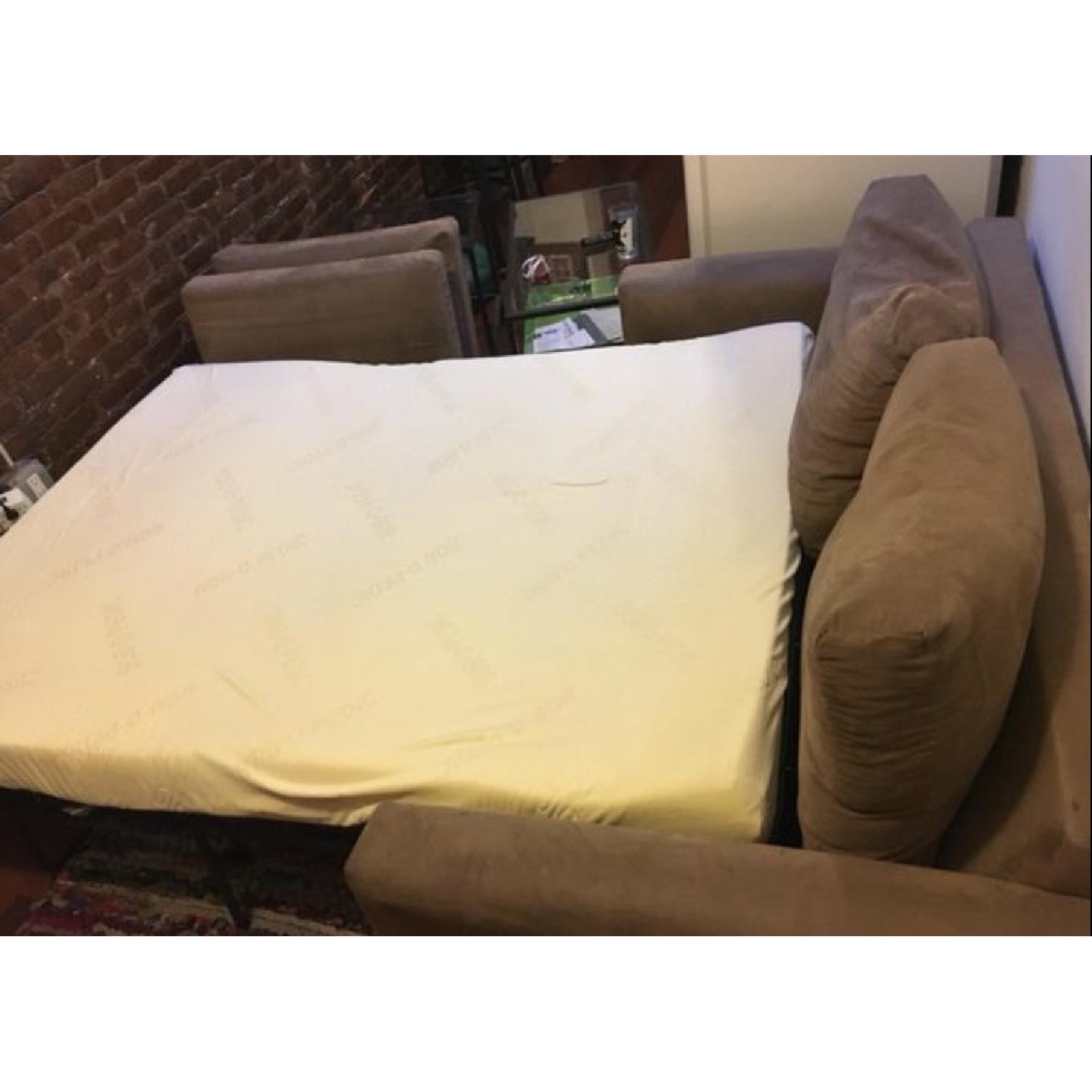 Bob's Beige Sleeper Loveseat - image-3
