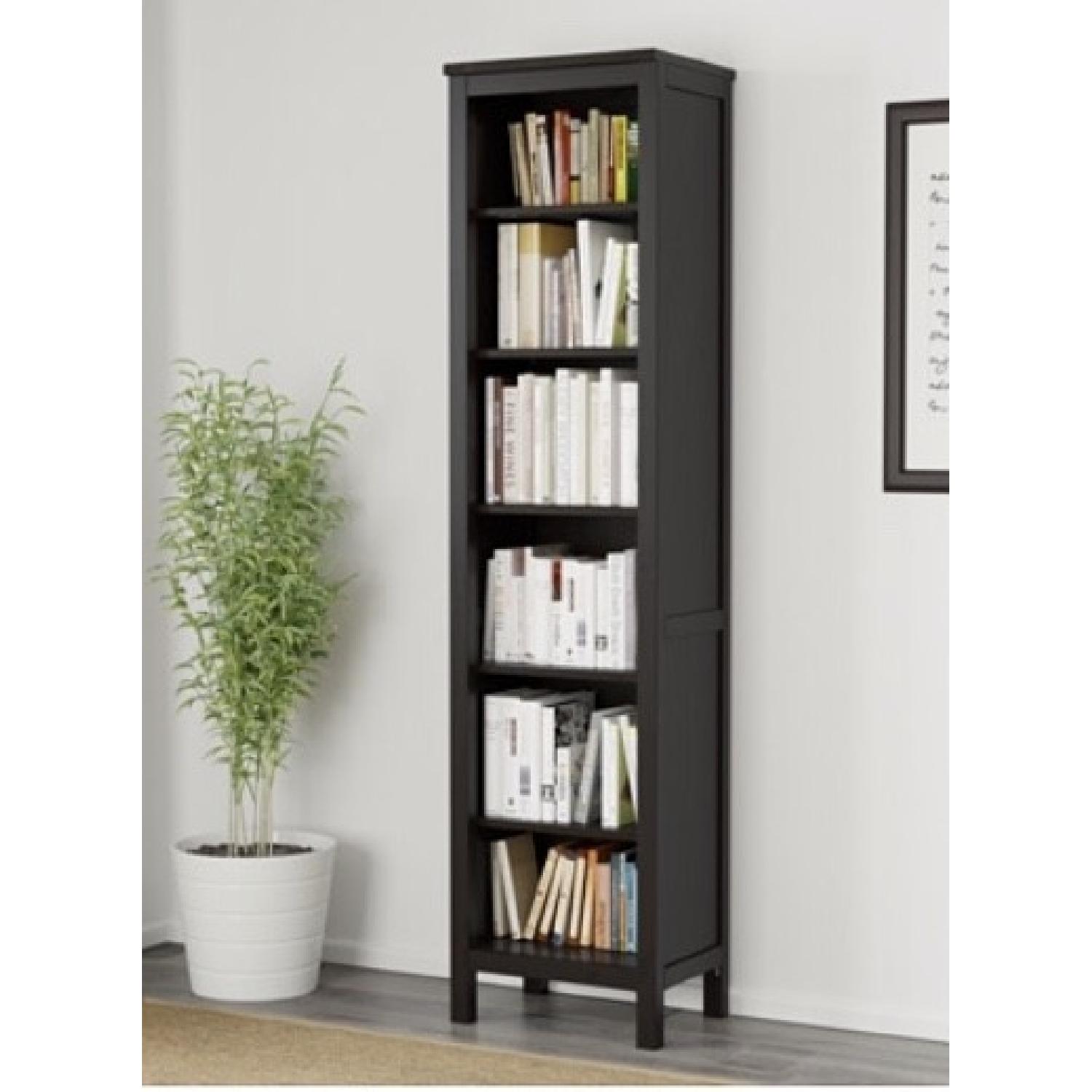 Ikea Hemnes Black-Brown Bookcase - image-1