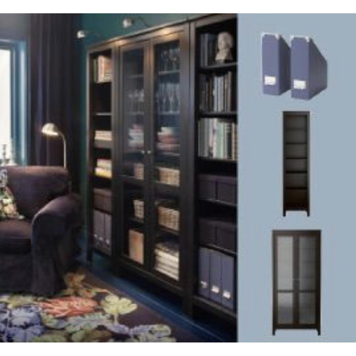 Ikea Hemnes Black-Brown Bookcase - image-2