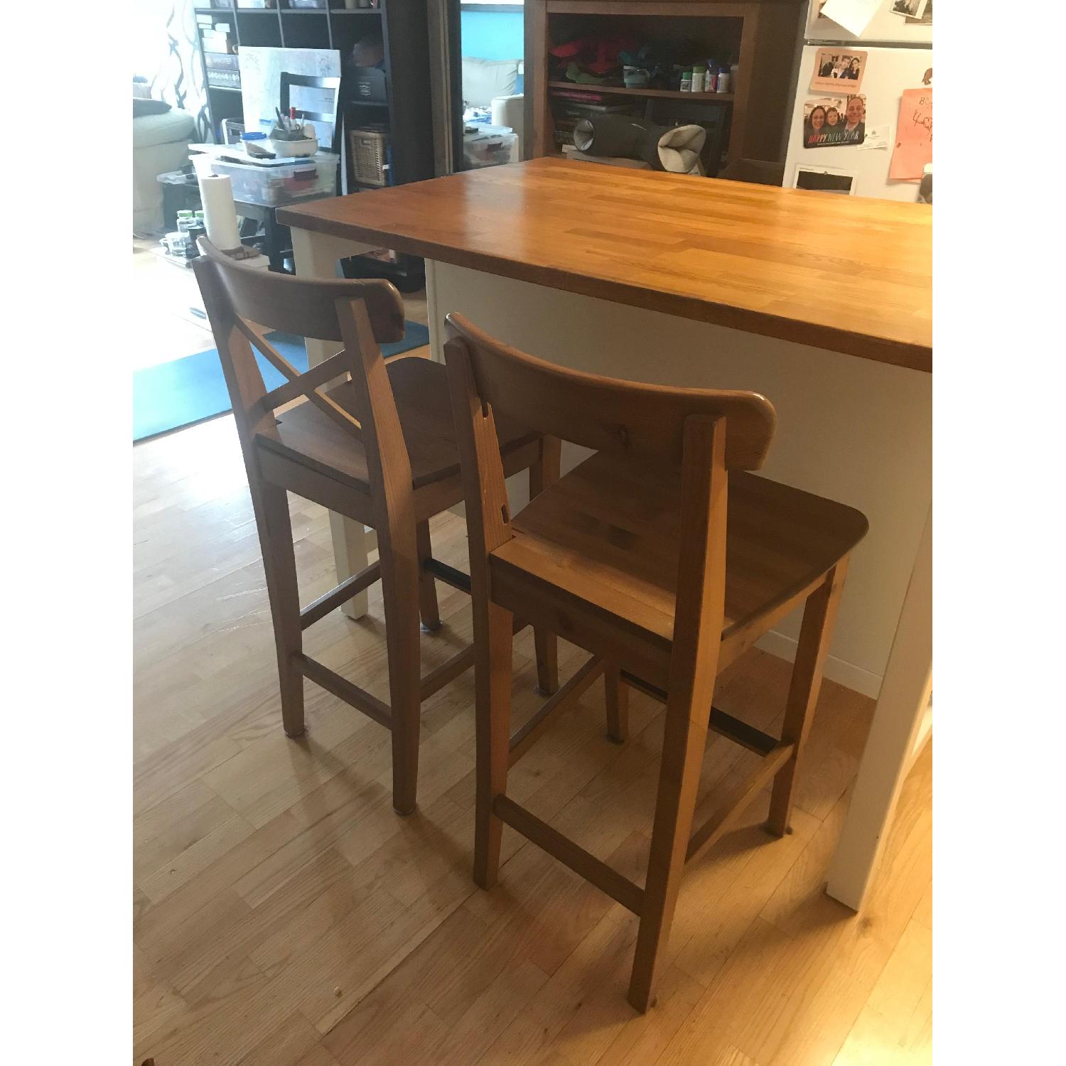 Ikea Stenstorp Kitchen Island in White Oak AptDeco