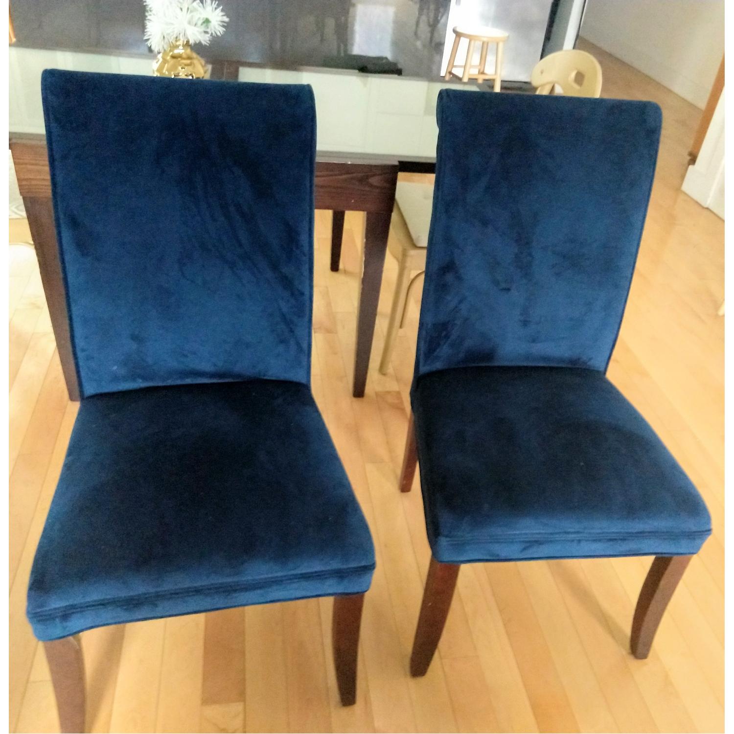Pier 1 Audrey Ink Blue Dining Chair in Espresso Wood - image-2