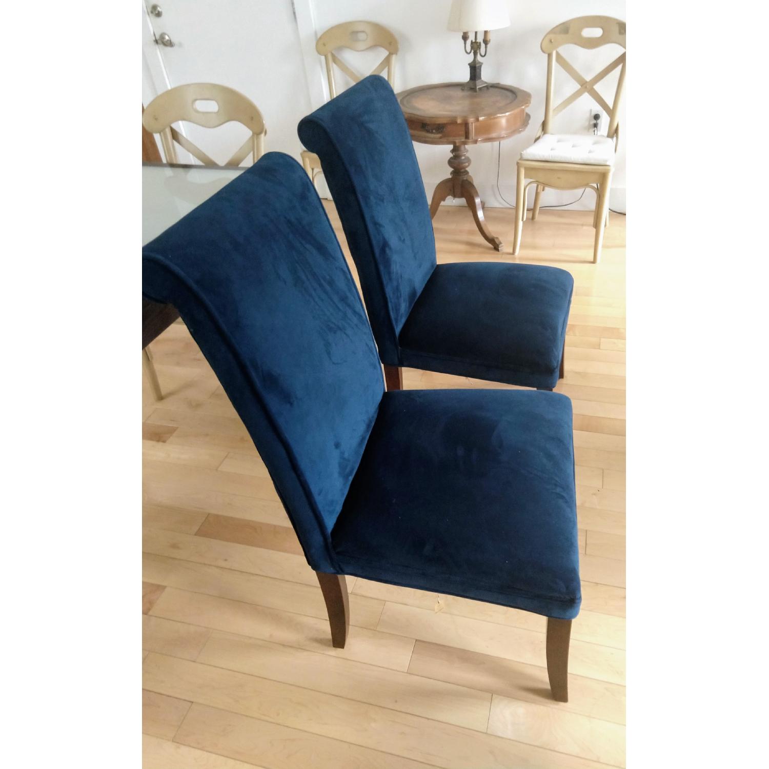 Pier 1 Audrey Ink Blue Dining Chair in Espresso Wood - image-3