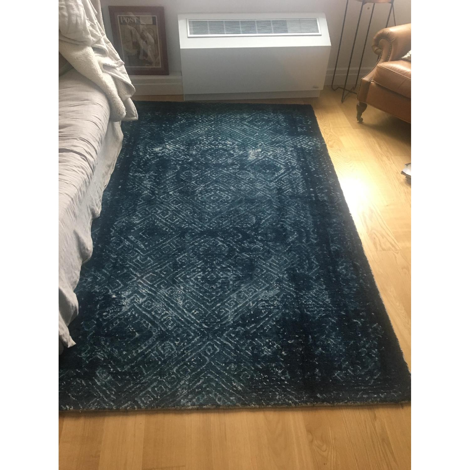 West Elm Blue Patterned Area Rug - image-1
