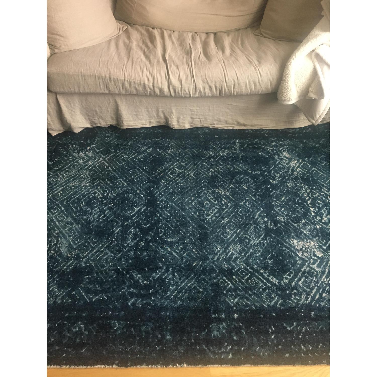 West Elm Blue Patterned Area Rug - image-2