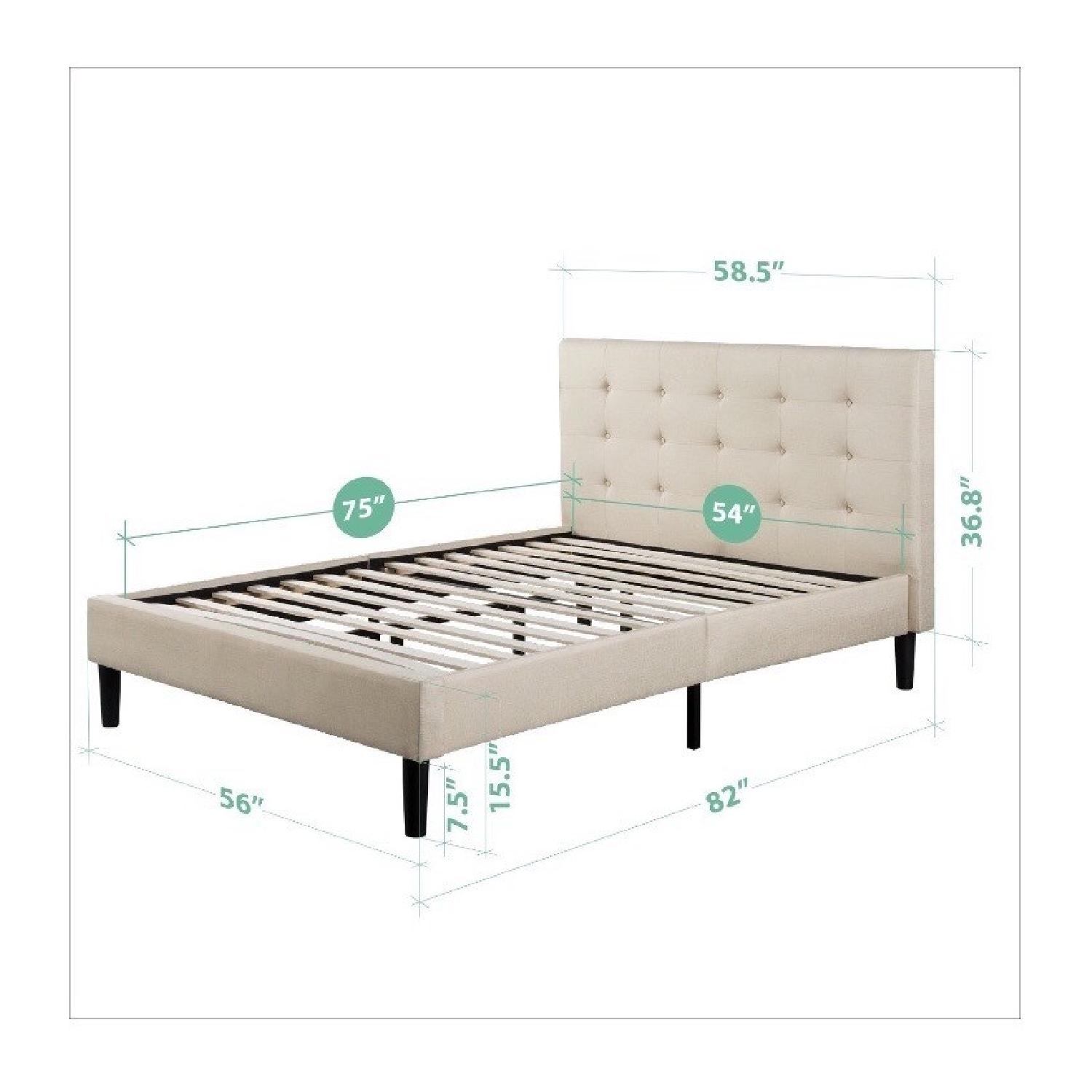 Zinus Upholstered Square Stitched Platform Full Size Bed - image-4