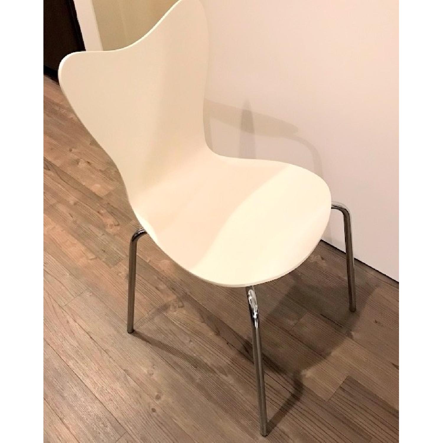 West Elm White Scoop Back Dining Chair - image-2