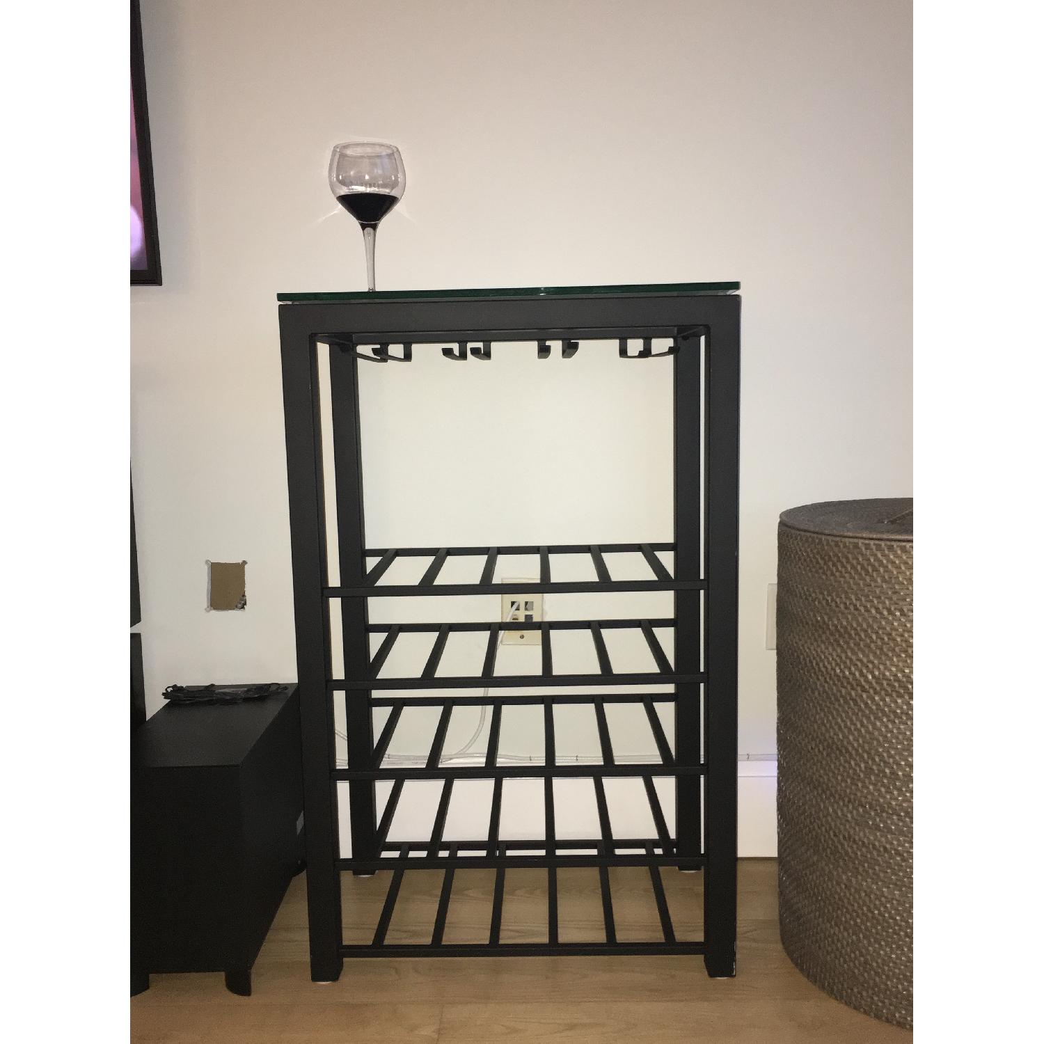 Crate & Barrel Glass Alto Wine Rack AptDeco