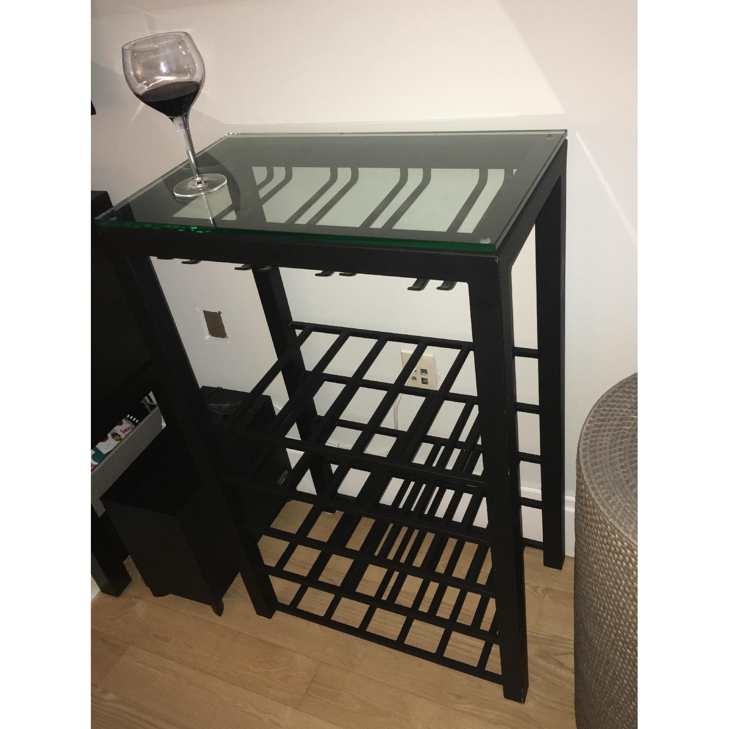 Crate & Barrel Glass Alto Wine Rack AptDeco