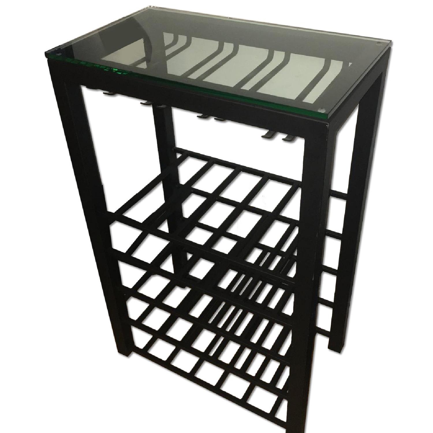 Crate & Barrel Glass Alto Wine Rack AptDeco