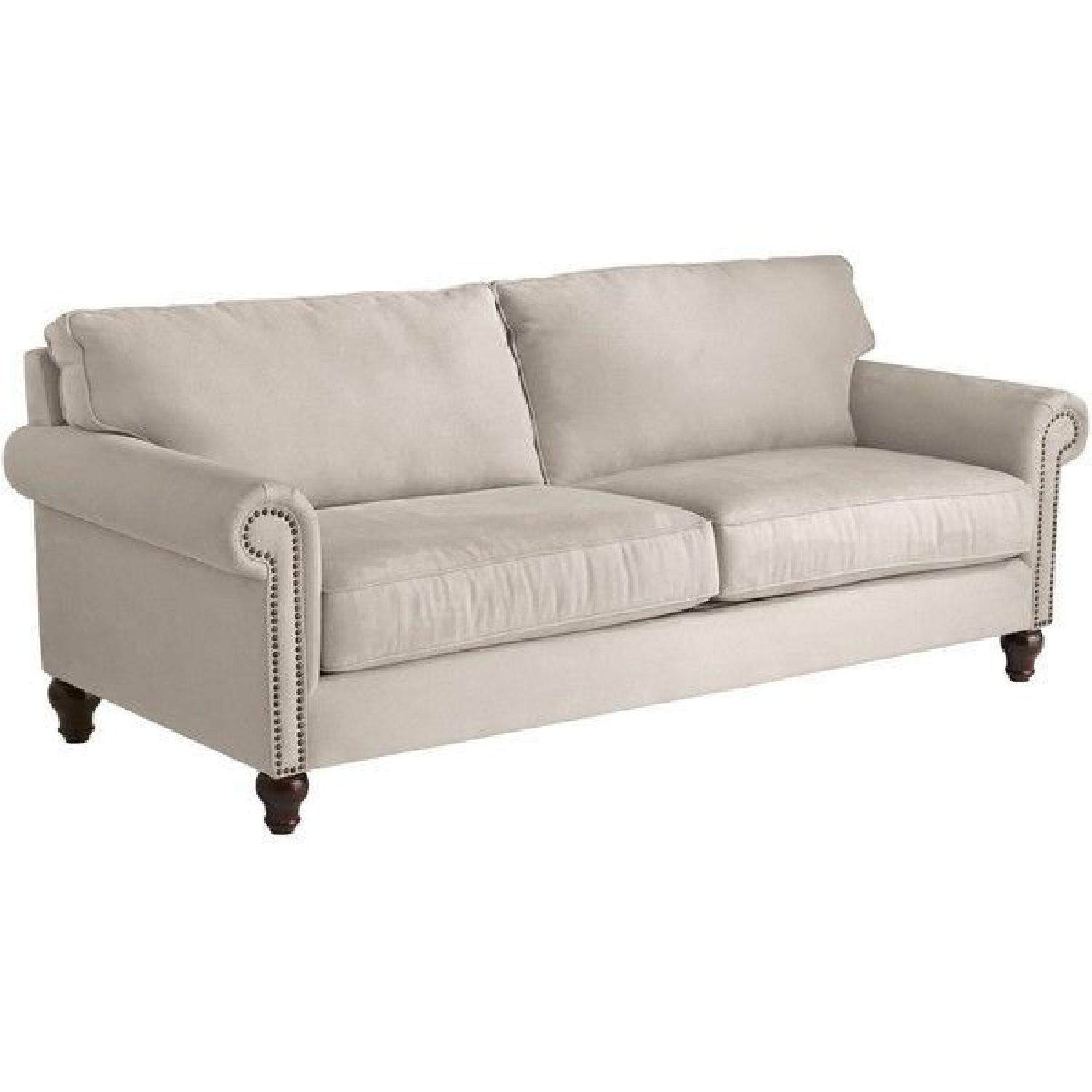 Pier 1 Beige Sofa AptDeco