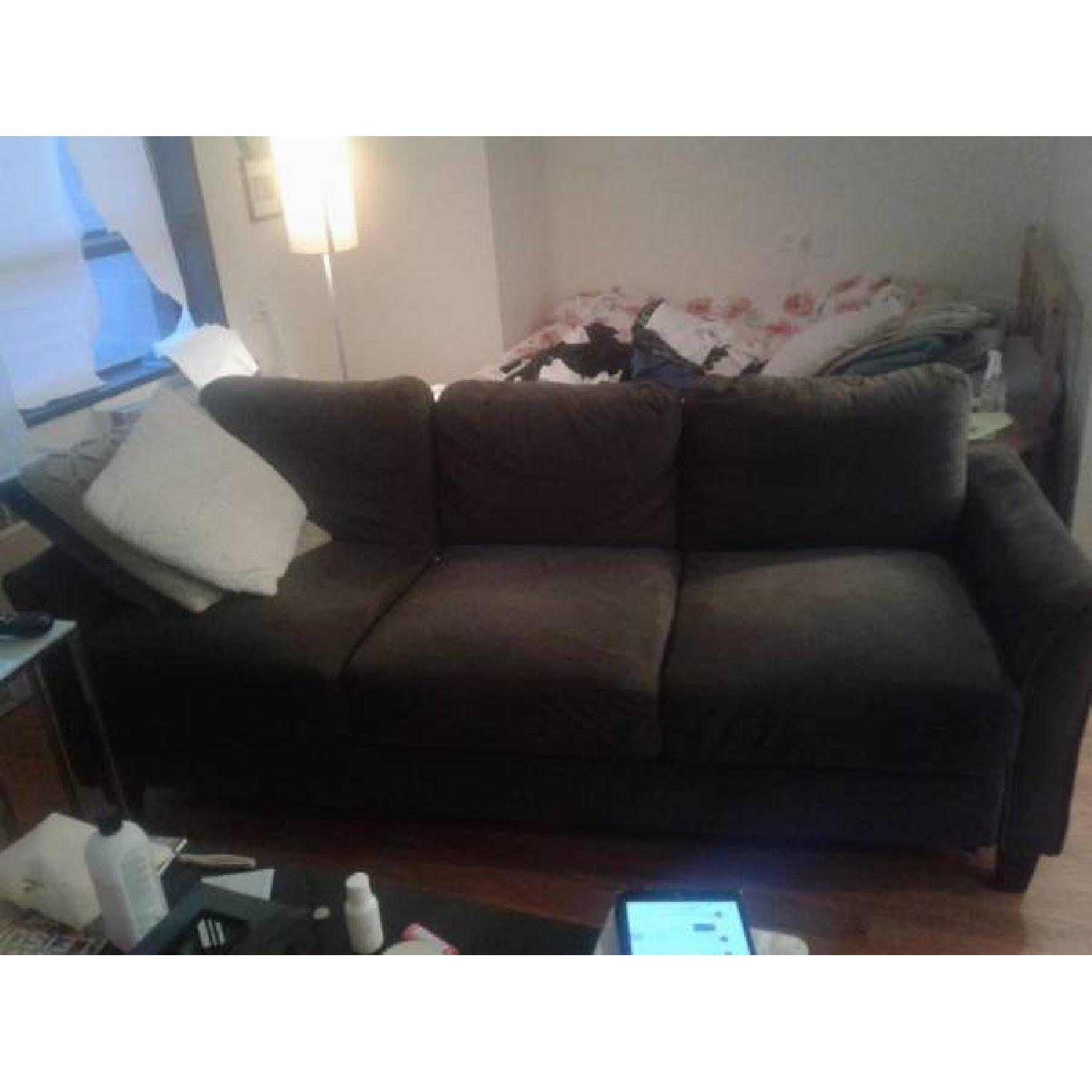Lifestyle Solutions Westin Dark Brown Curved Arm Sofa - image-1