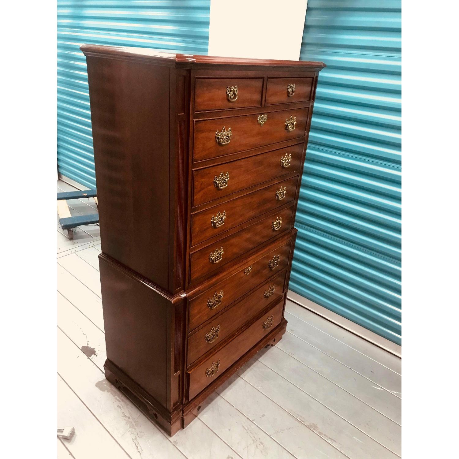 Thomasville Large Highboy 8 Drawer Cherry Wood Dresser - image-2