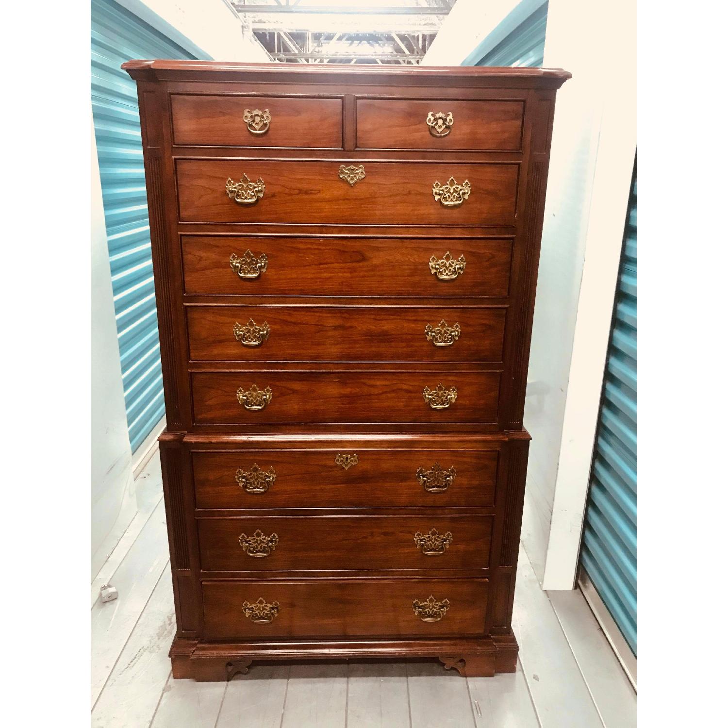 Thomasville Large Highboy 8 Drawer Cherry Wood Dresser - image-18