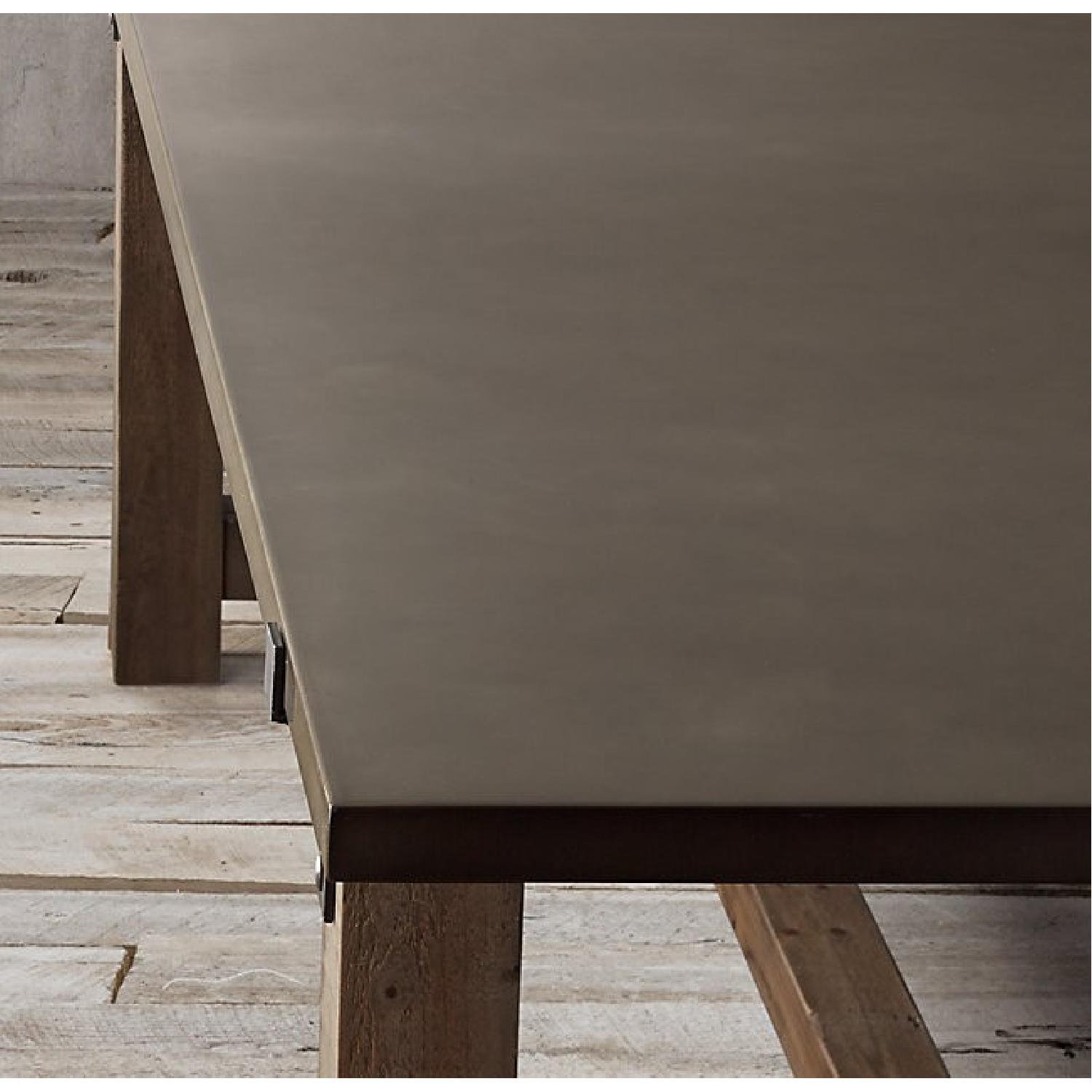 Restoration Hardware Wood & Zinc Dining/Conference Table - image-3