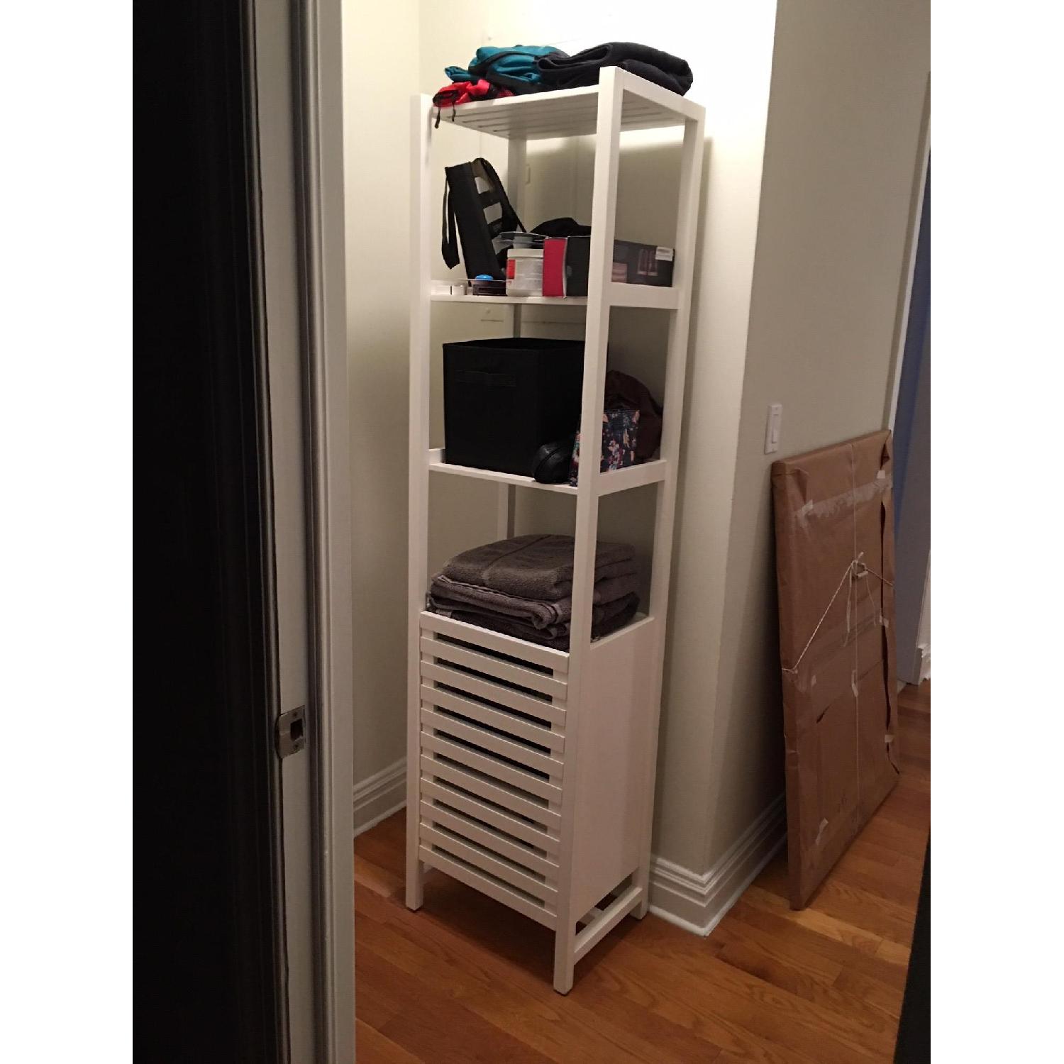 Crate & Barrel Banya White Bath Tower - image-1