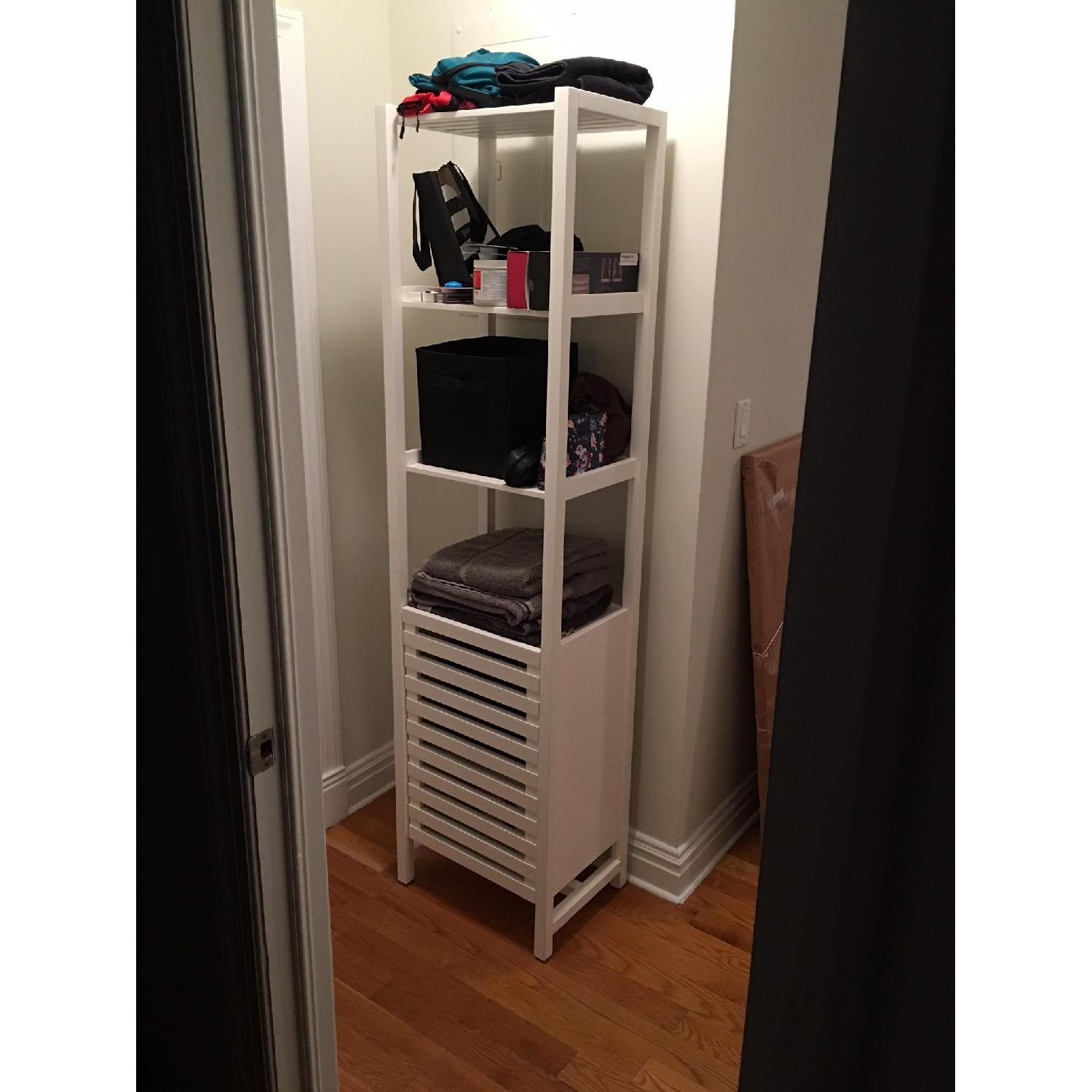 Crate & Barrel Banya White Bath Tower - image-2