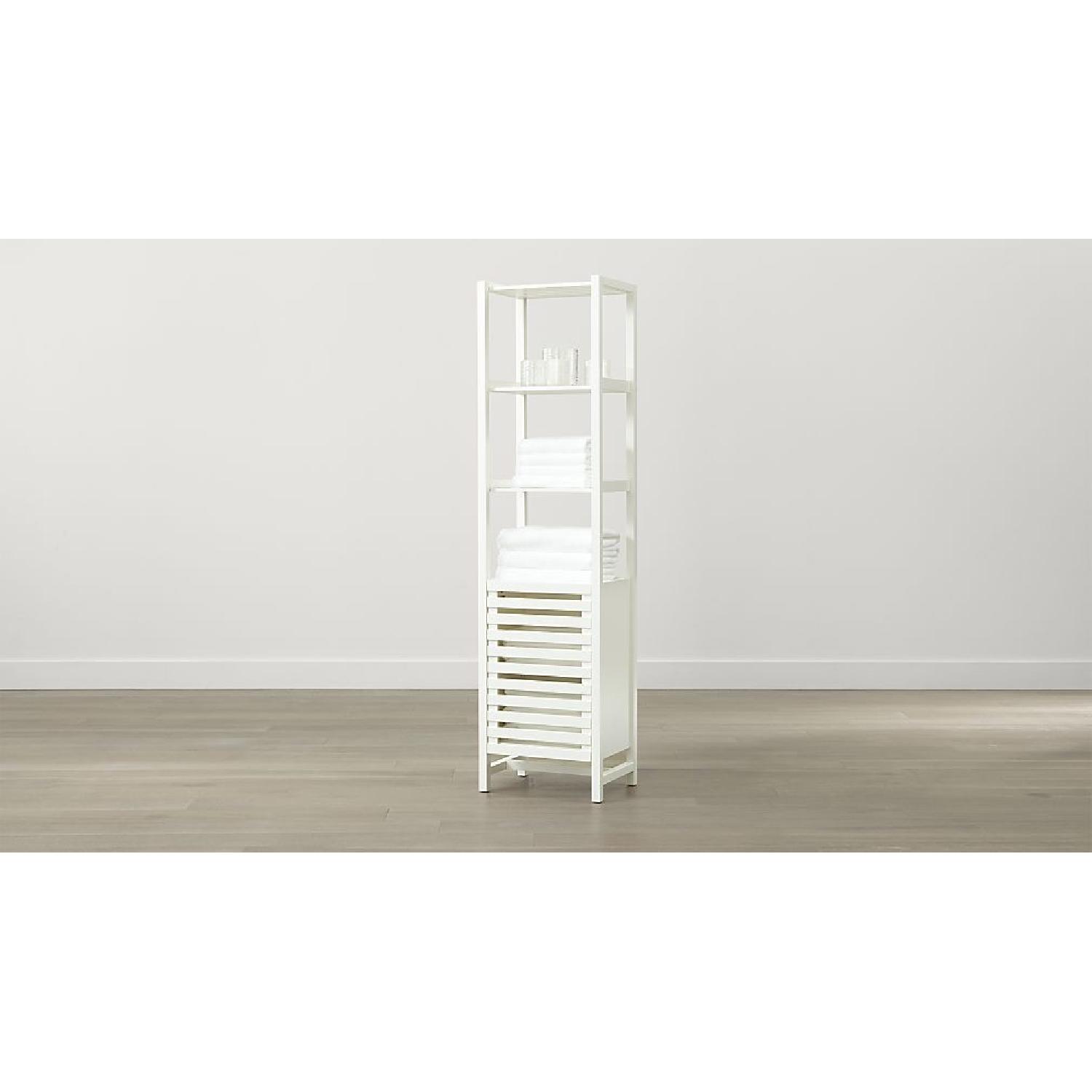 Crate & Barrel Banya White Bath Tower - image-3