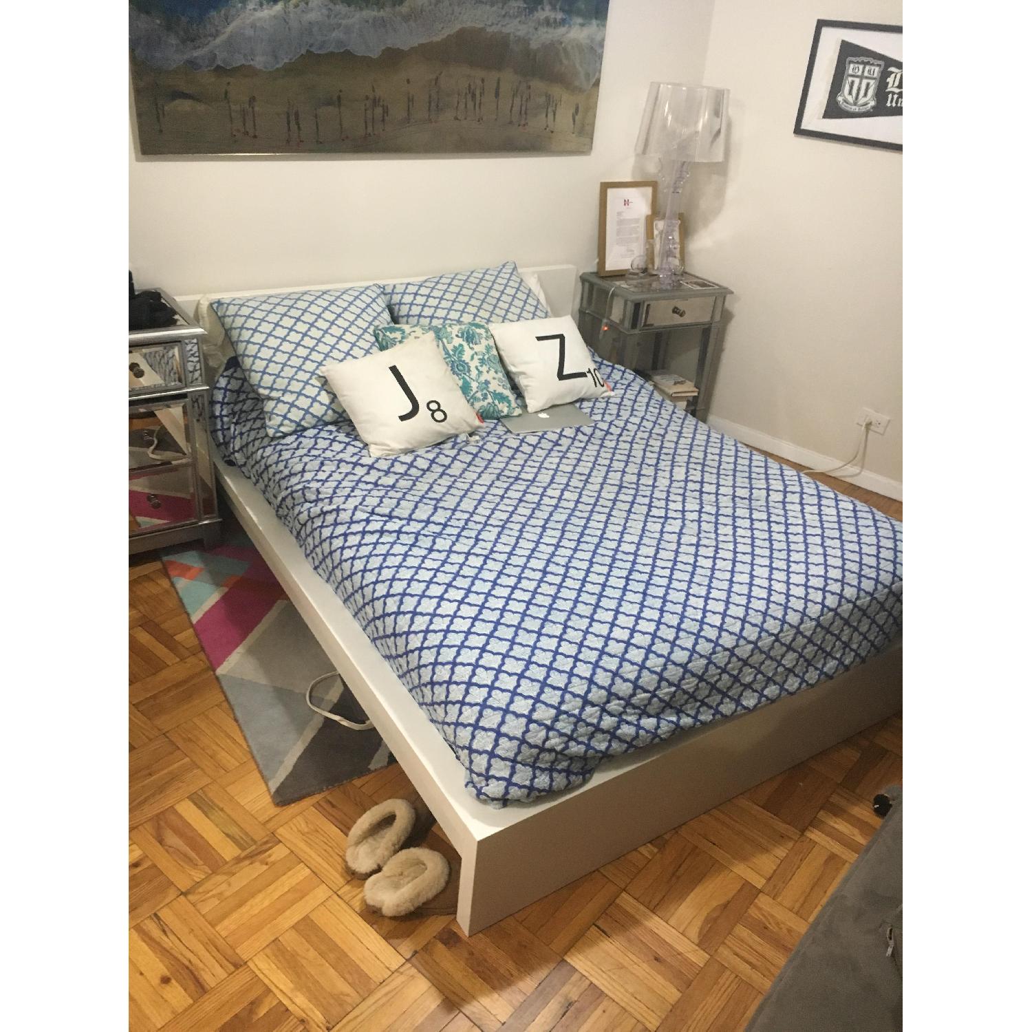 Ikea Queen Size White Bed Frame - image-2