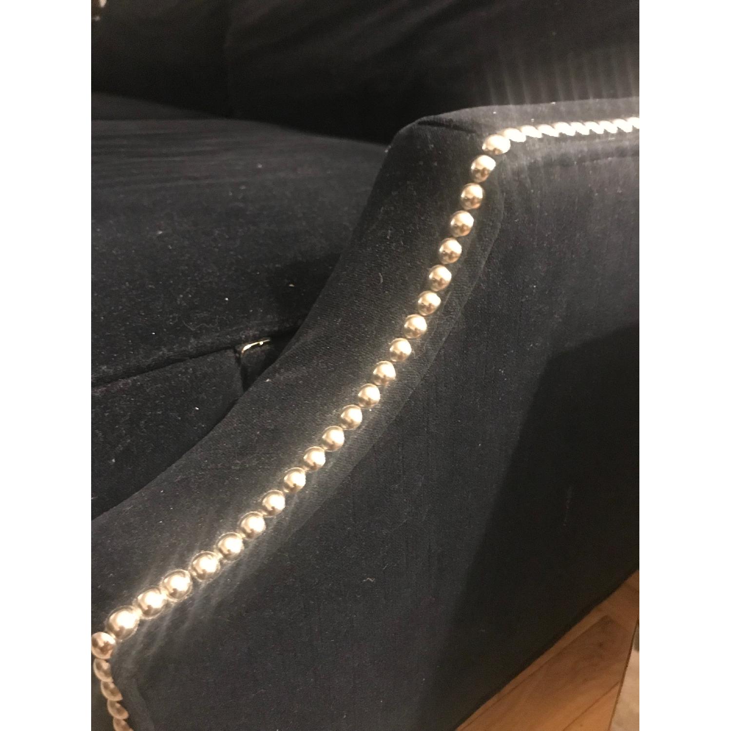 Mitchel Gold + Bob Williams Blue Velvet Sofa - image-3