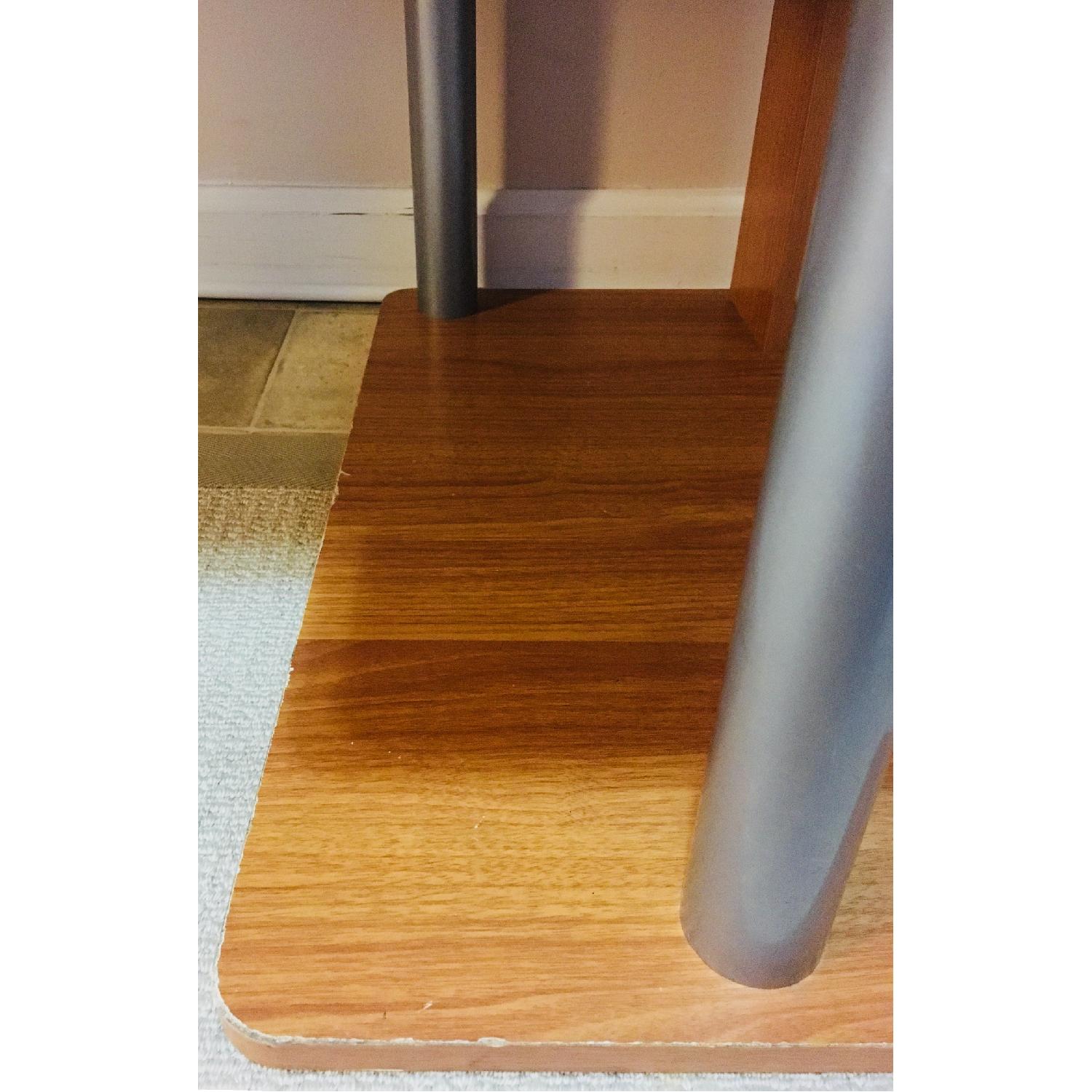 Z-Line Computer Desk w/ Wood & Glass Shelves - image-5