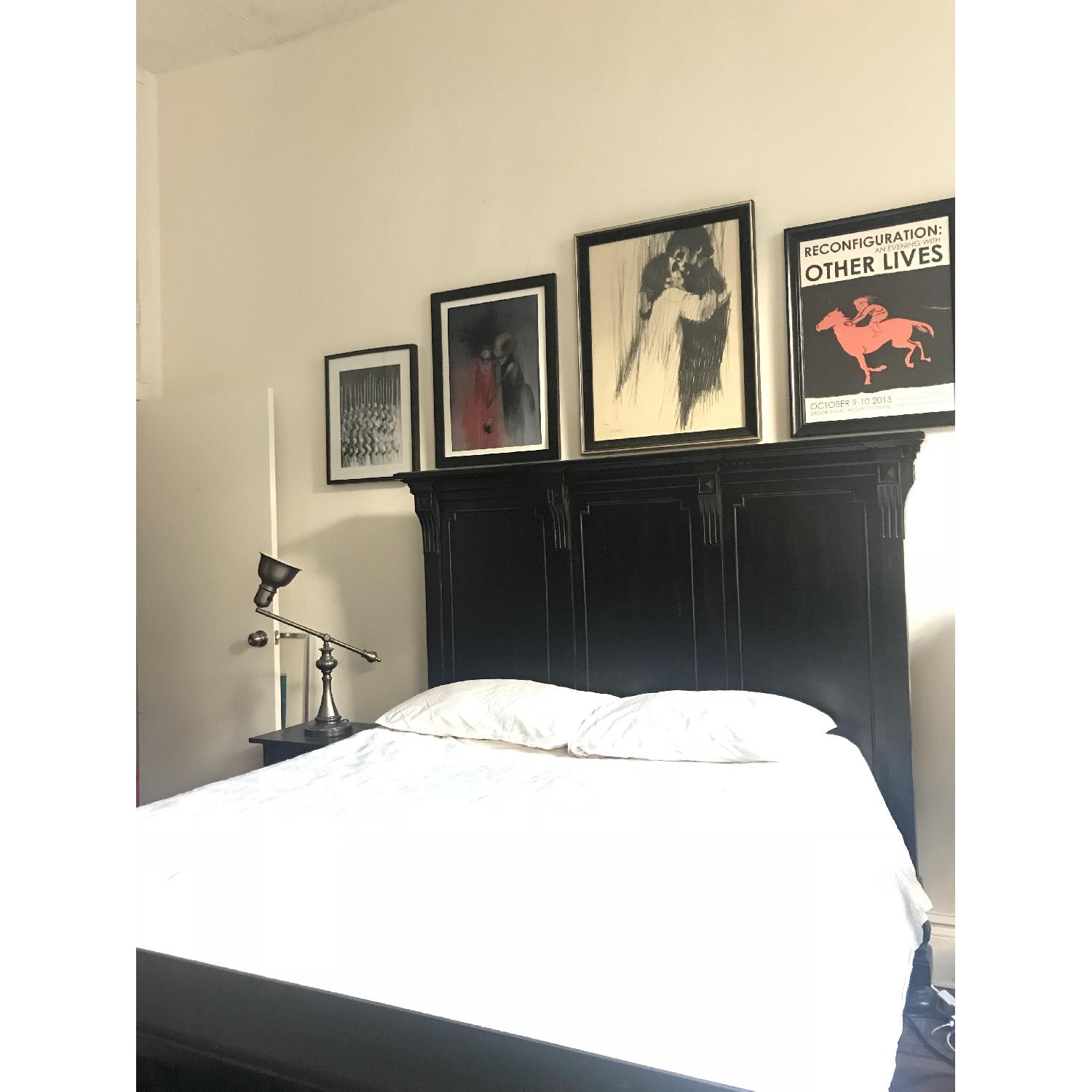 Restoration Hardware St. James Black Bed w/ Footboard - image-2