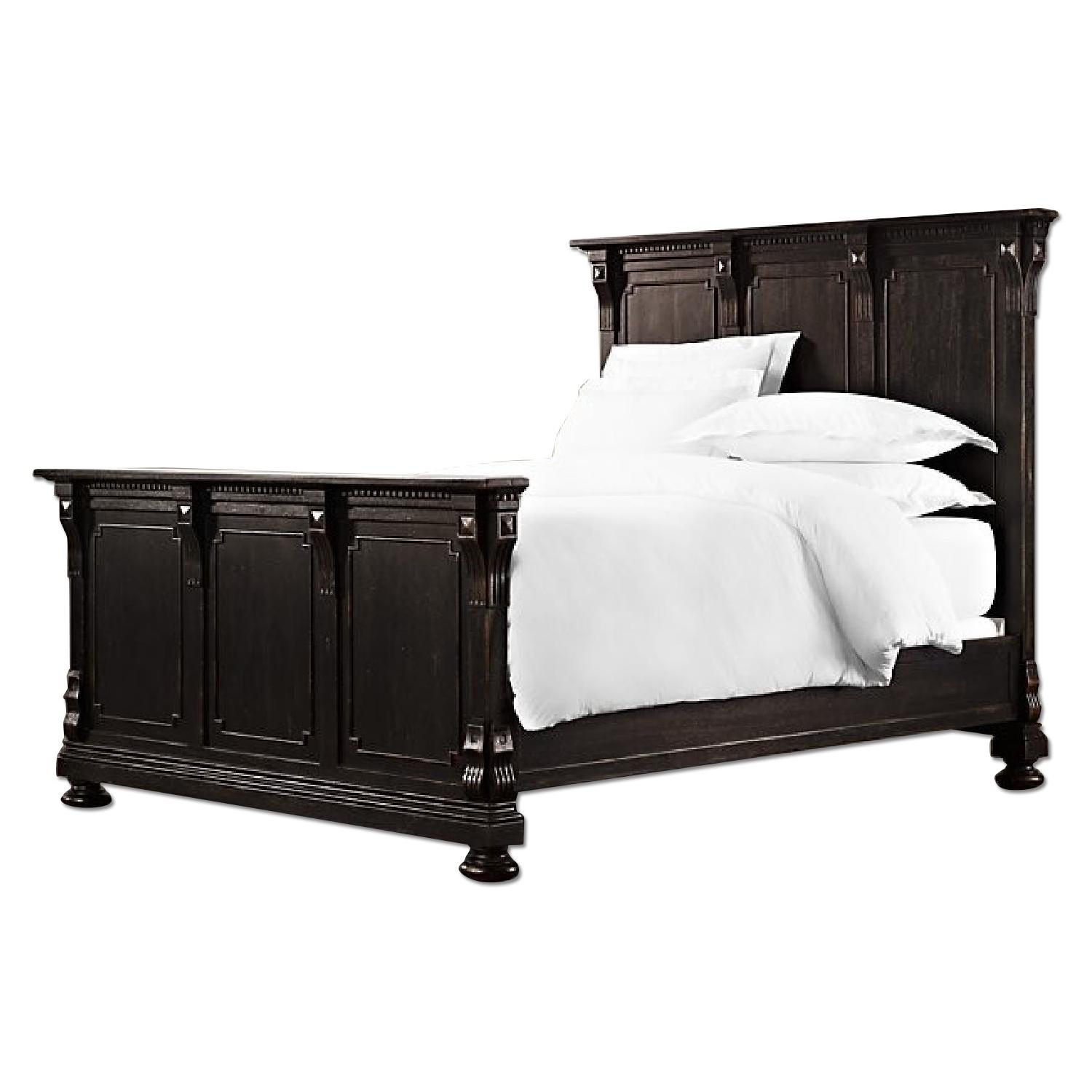 Restoration Hardware St. James Black Bed w/ Footboard - image-0