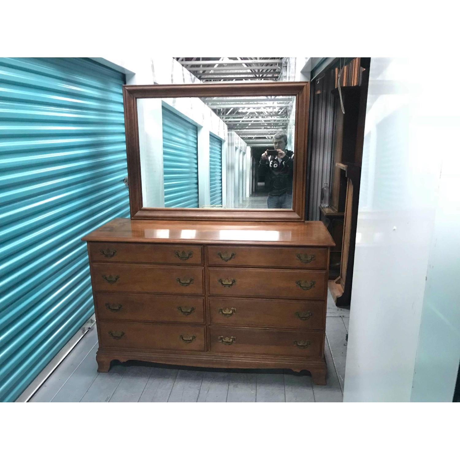 Heywood Wakefield Mid Century Maple Dresser w/ Mirror - image-1