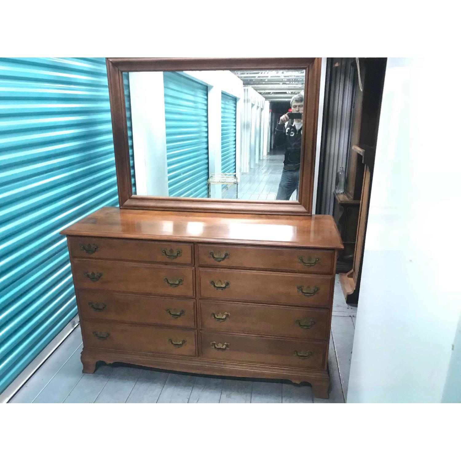 Heywood Wakefield Mid Century Maple Dresser w/ Mirror - image-2