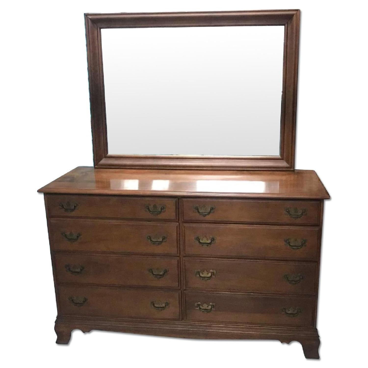 Heywood Wakefield Mid Century Maple Dresser w/ Mirror - image-0