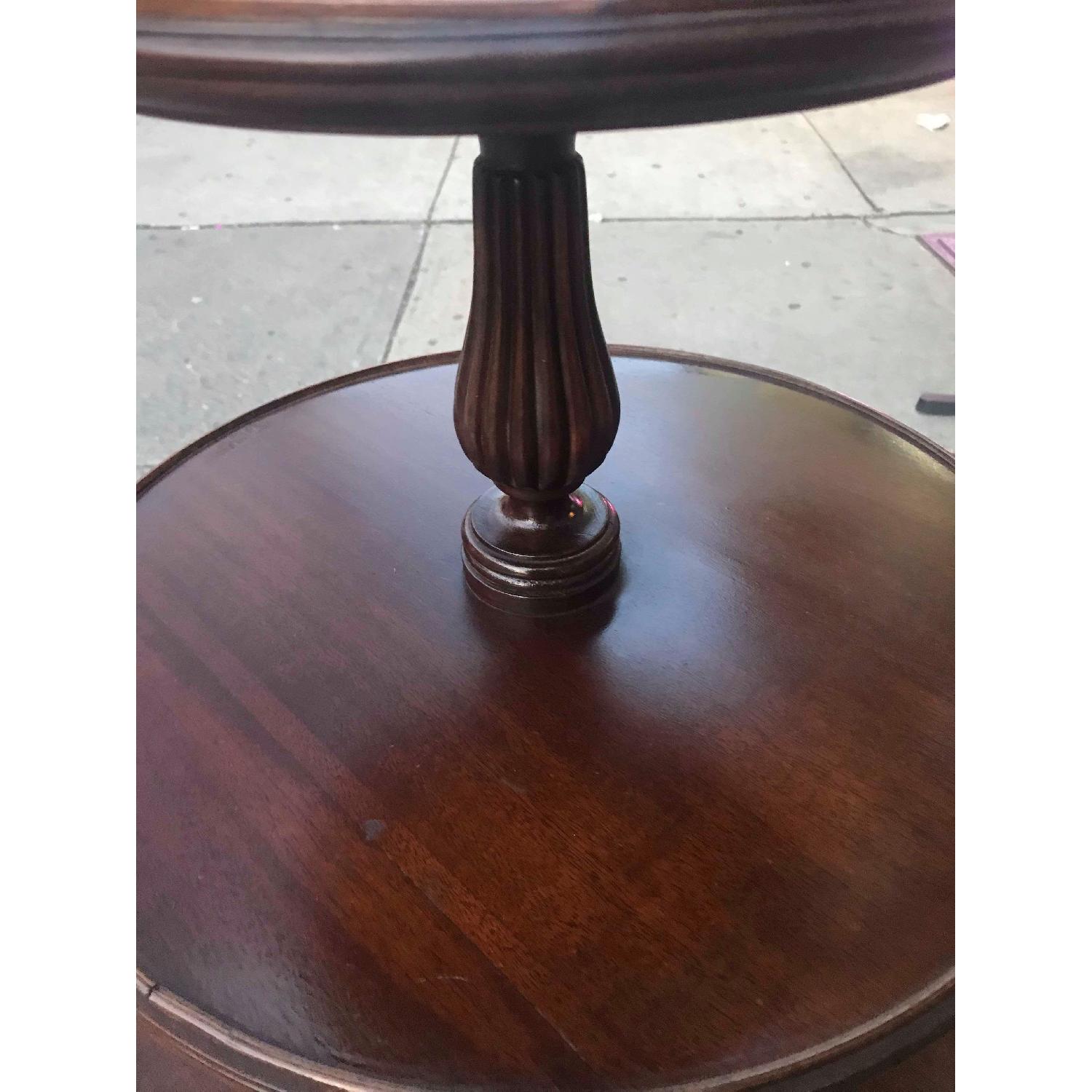 Antique 1940s Mahogany 3 Tier End Table - image-8