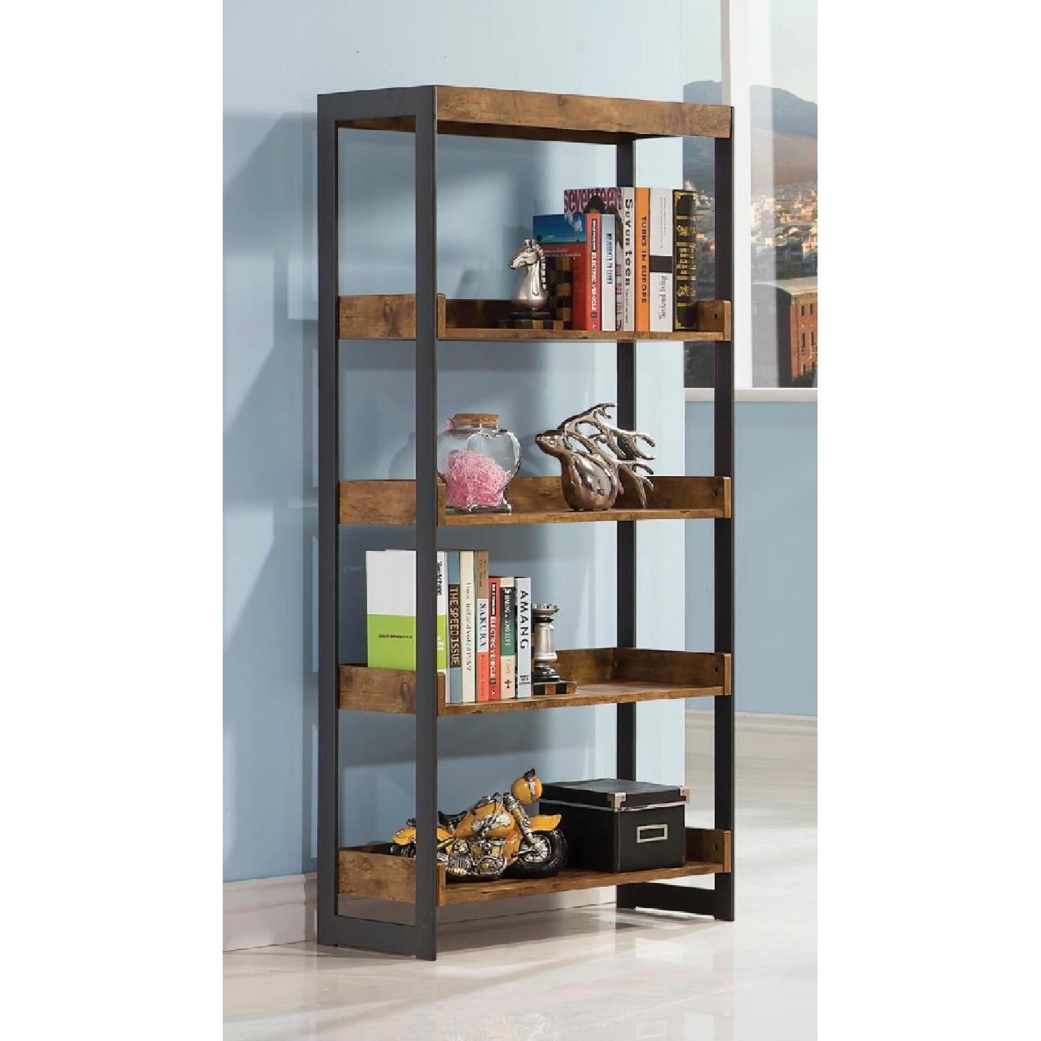 Industrial Style Bookcase w/ 4 Open Shelves - image-1