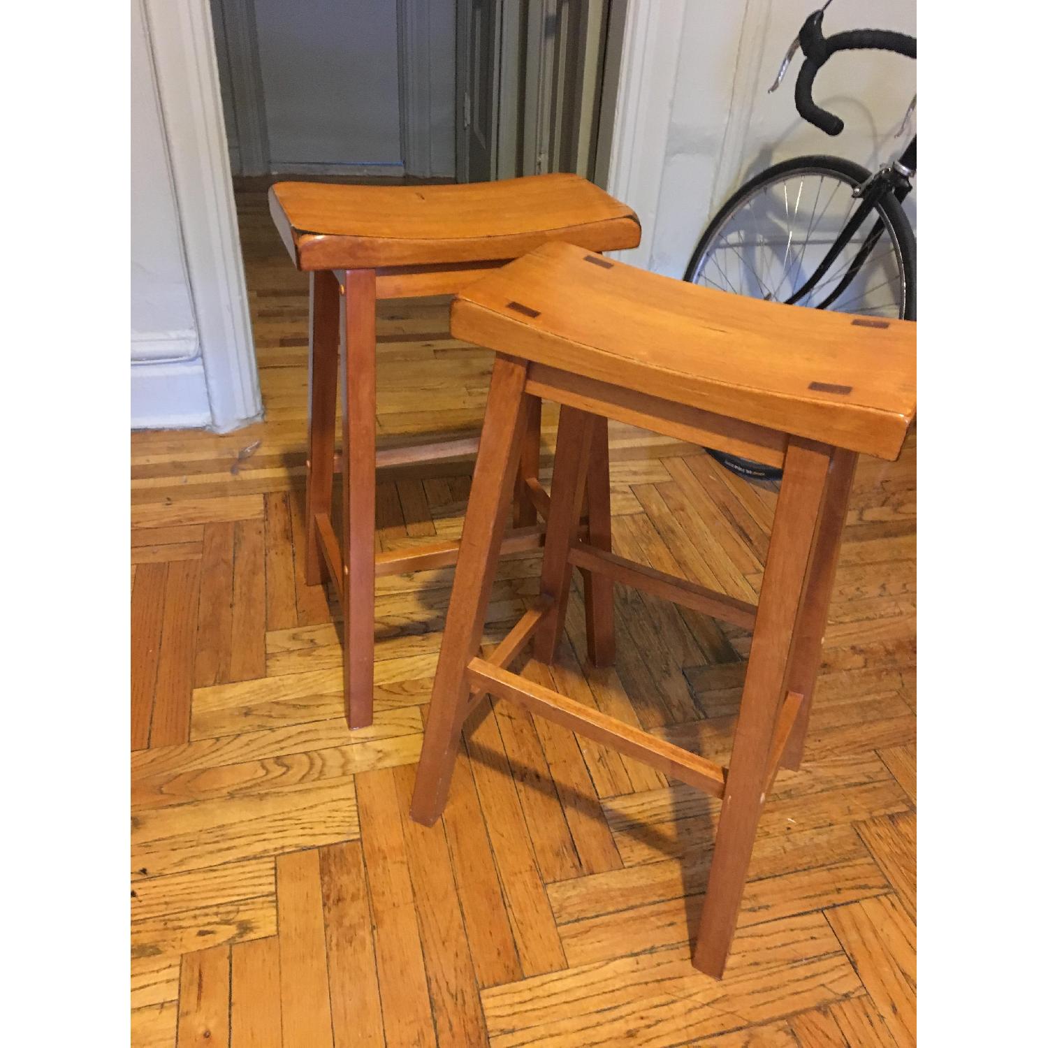 World Market Wooden Bar Stool AptDeco
