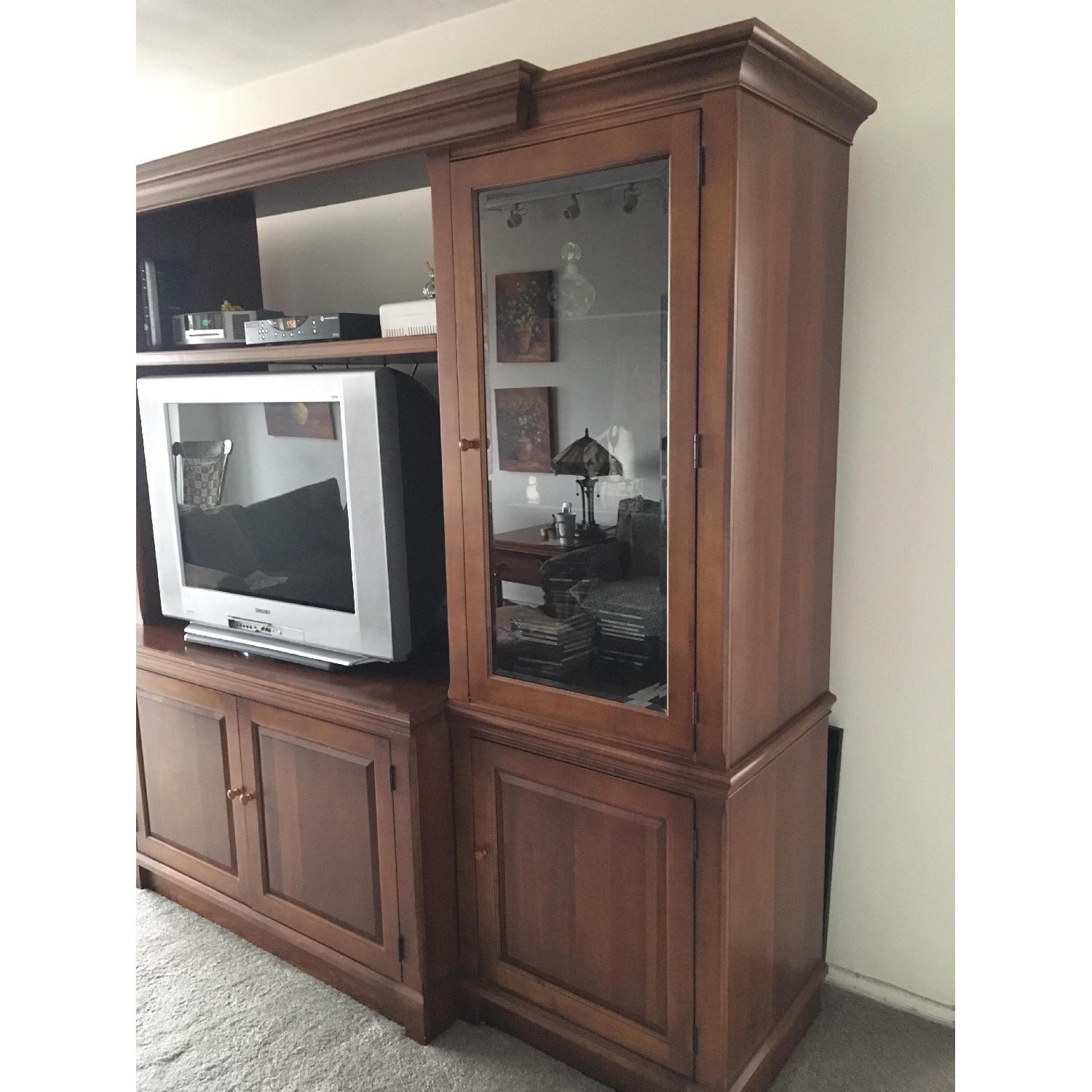 Thomasville Entertainment Wood Wall Unit - image-2