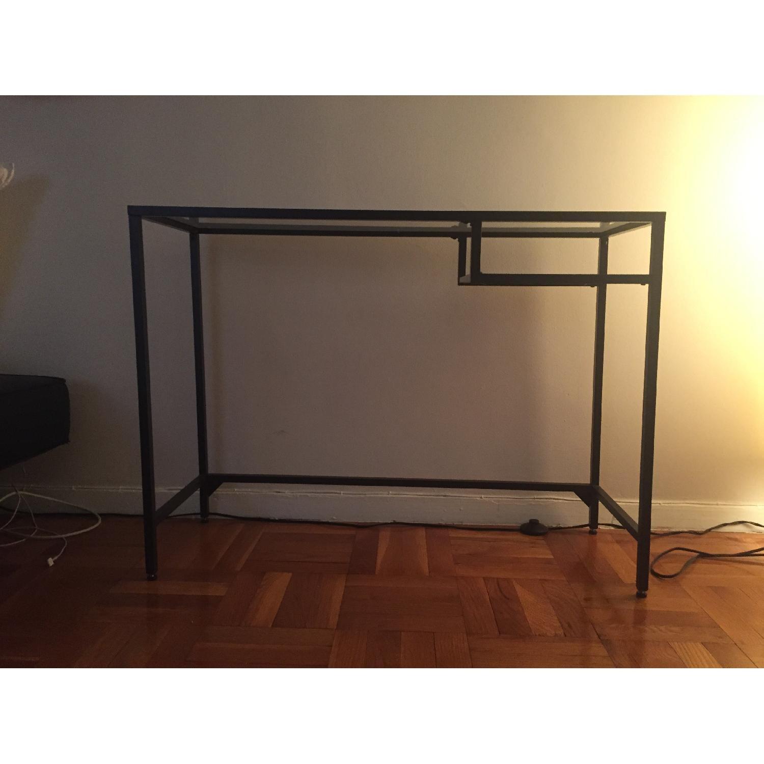 Ikea Vittsj Laptop Glass Table/Desk in BlackBrown AptDeco