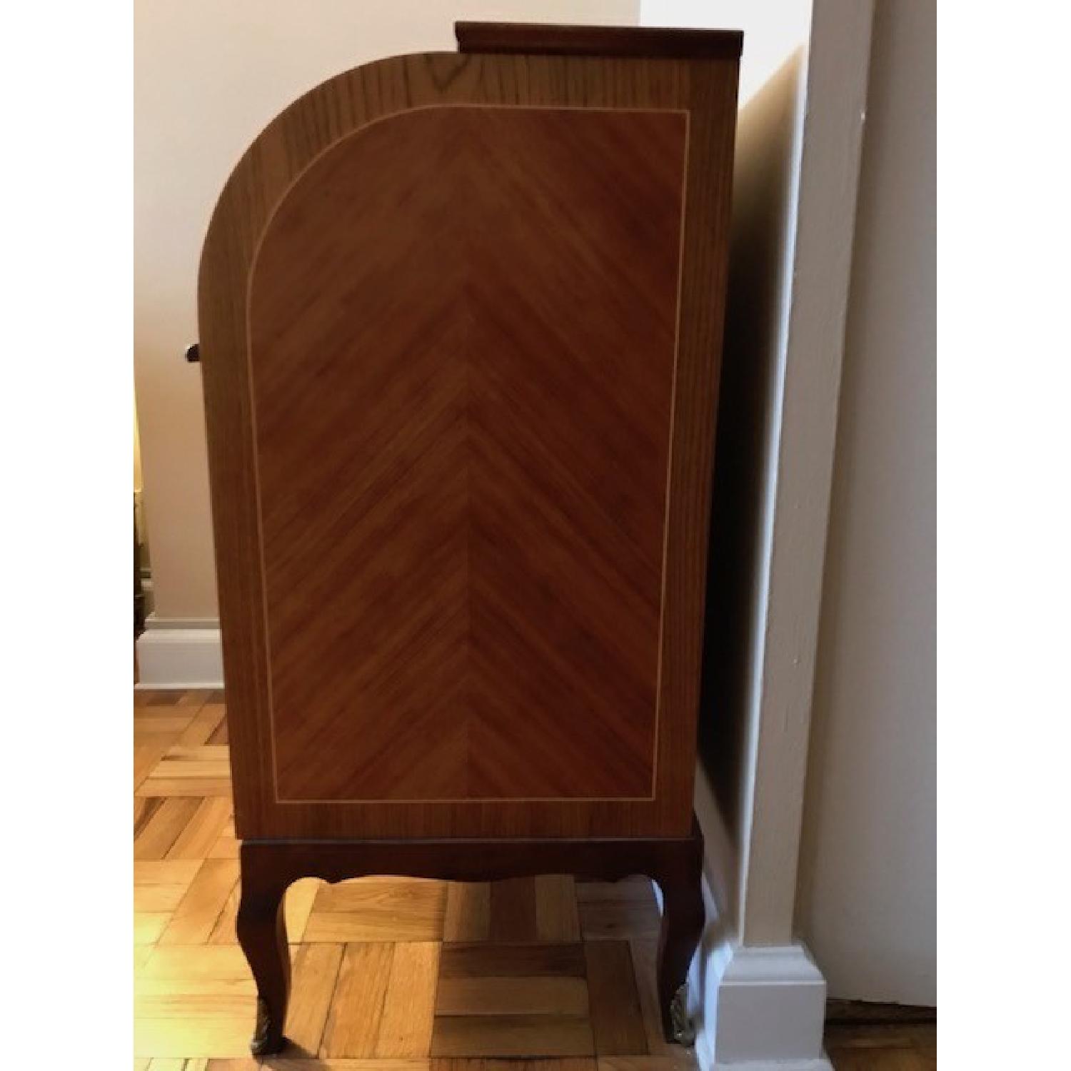 Vintage Roll Top Writing Desk w/ Drawers - image-3