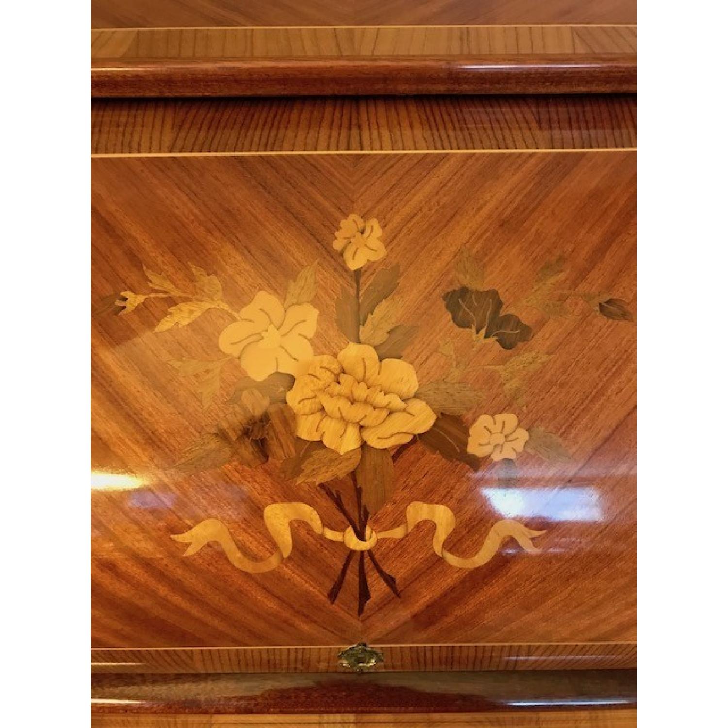 Vintage Roll Top Writing Desk w/ Drawers - image-7