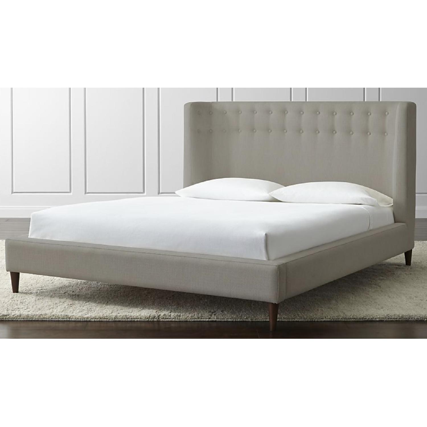 Crate & Barrel Gia Upholstered Queen Bed Frame - image-1
