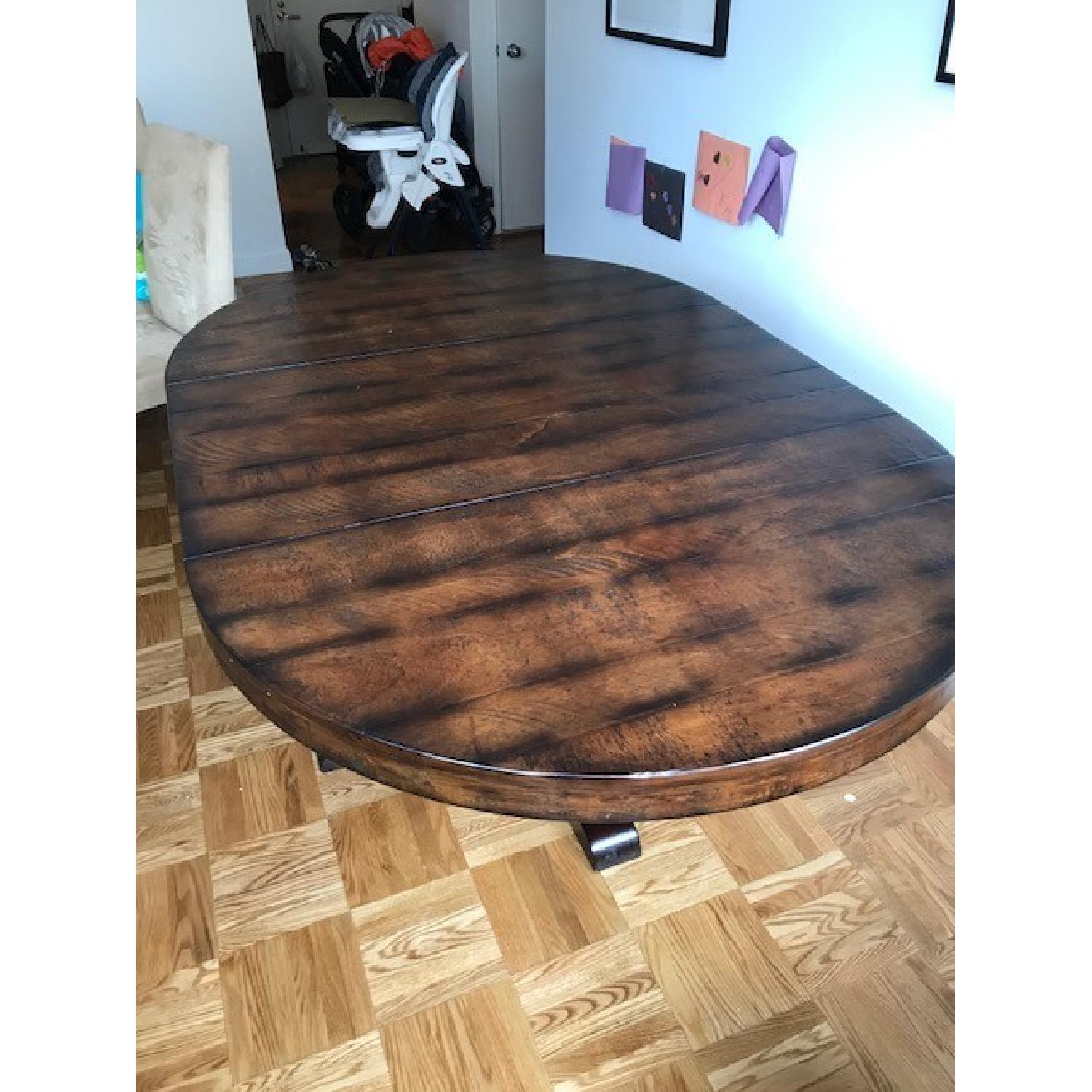 Pottery Barn Benchwright Extending Pedestal Dining Table - image-1