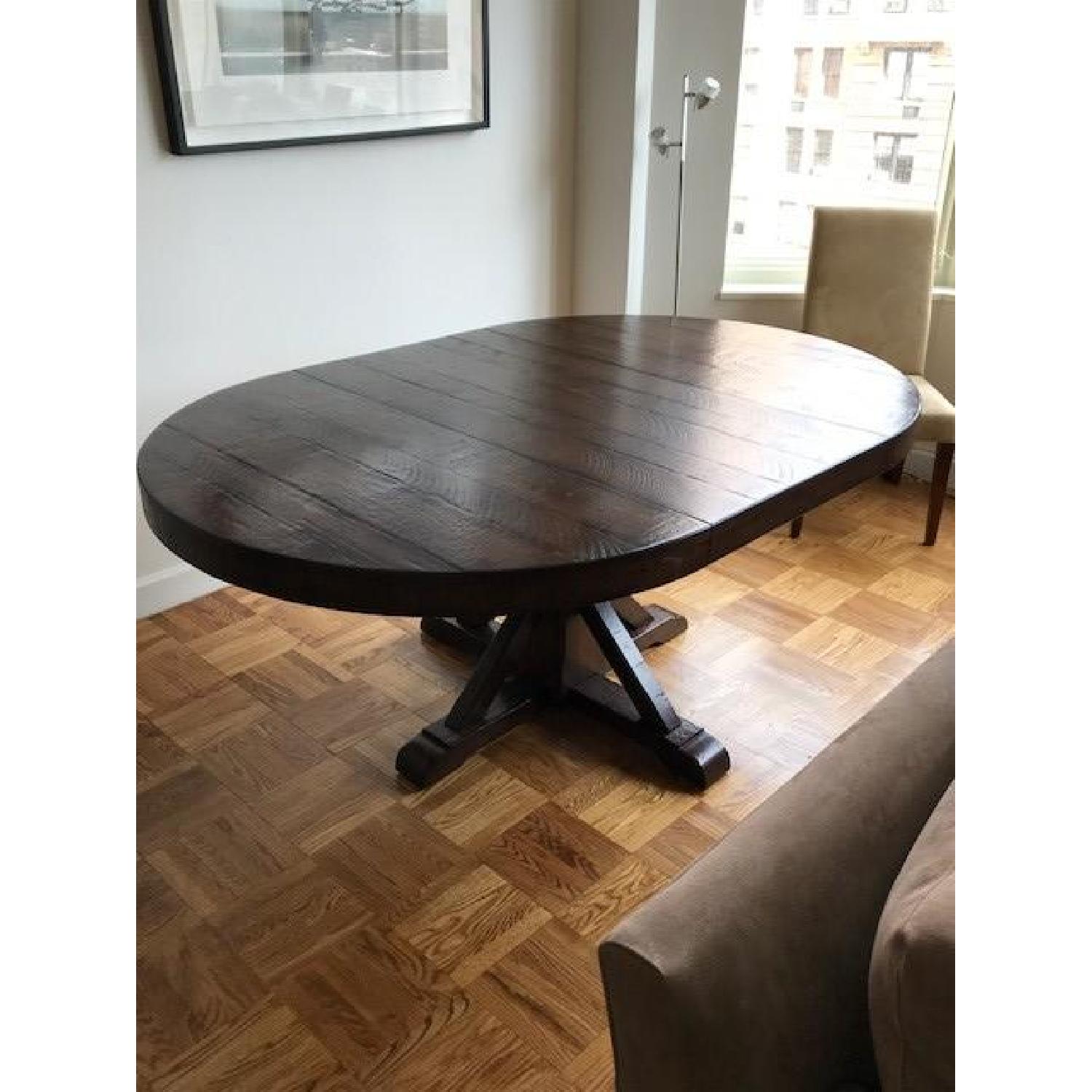 Pottery Barn Benchwright Extending Pedestal Dining Table - image-2